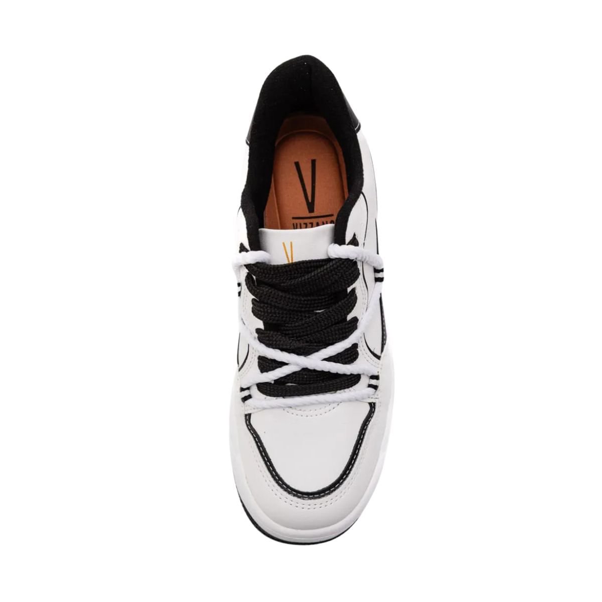 Tênis Moda Feminino Vizzano Branco E Preto Branco/Preto 3