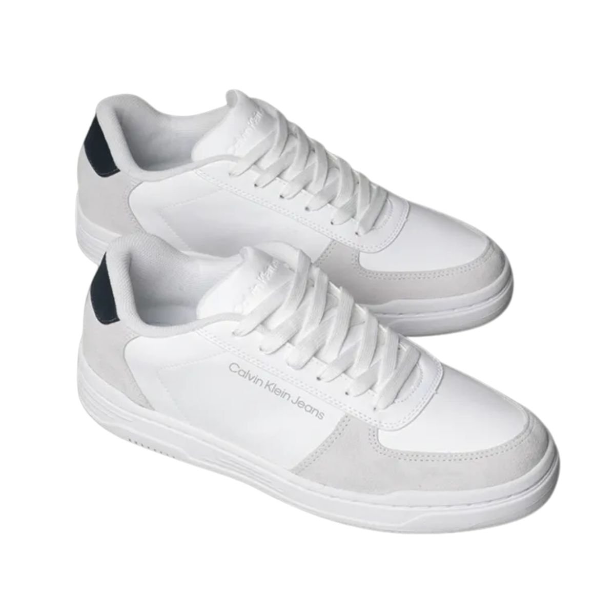 Tênis Casual Masculino Calvin Klein Court Branco Branco 2