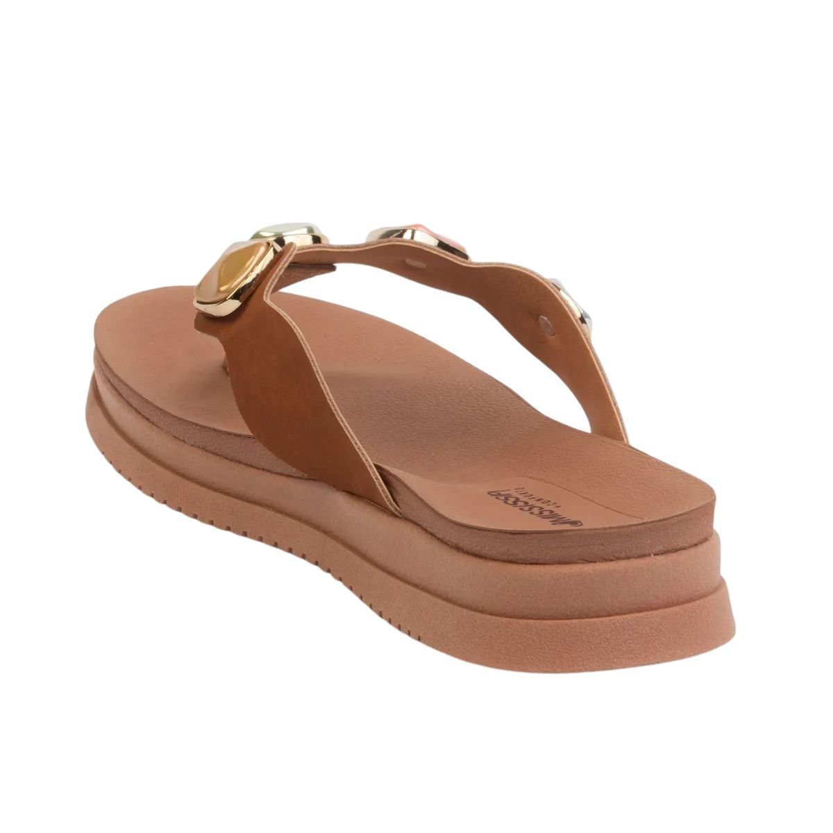 Tamanco Feminino Papete Mississipi Pedrarias Marrom Marrom 4