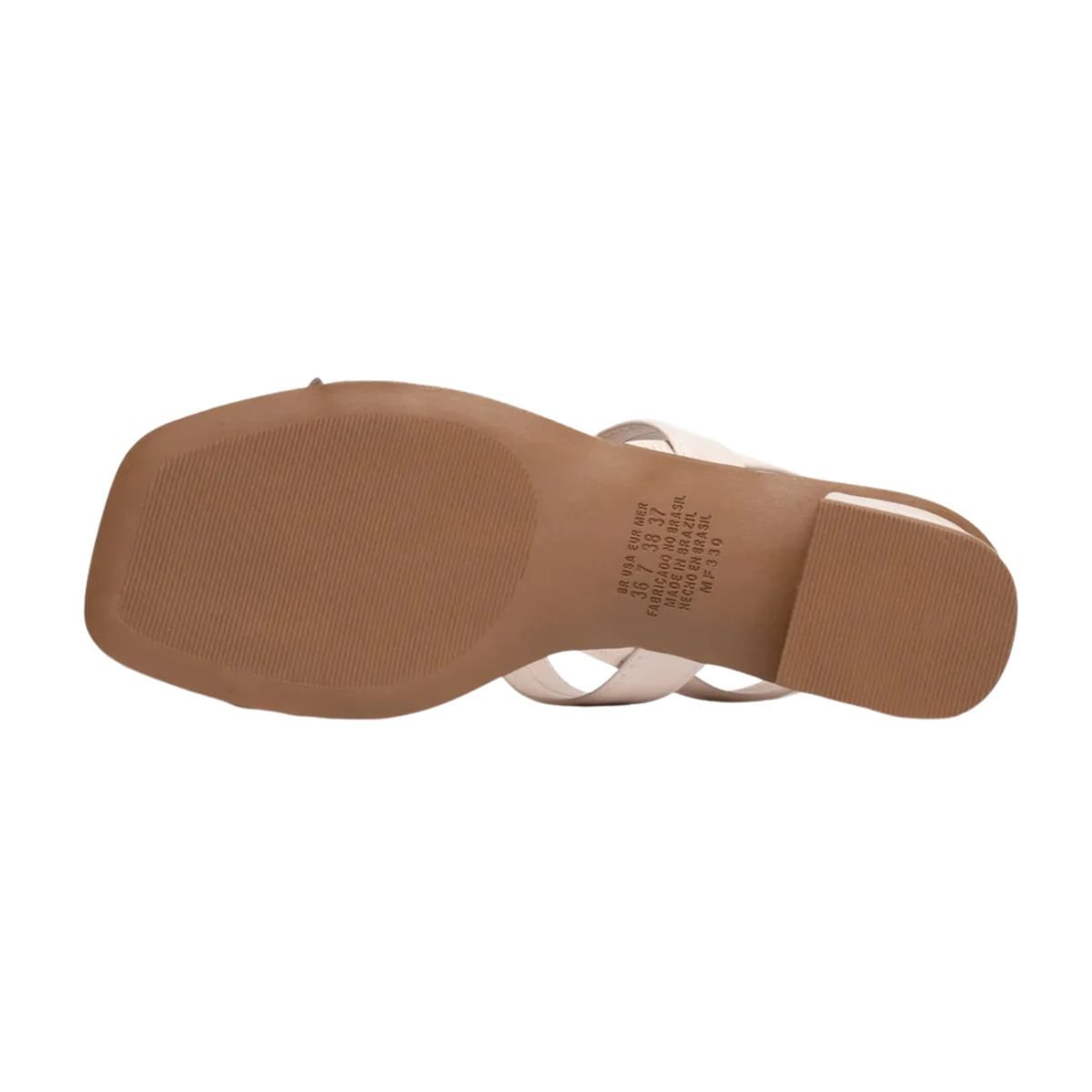Sandália Feminina Salto Baixo Grosso Mississipi Off White Branco 5
