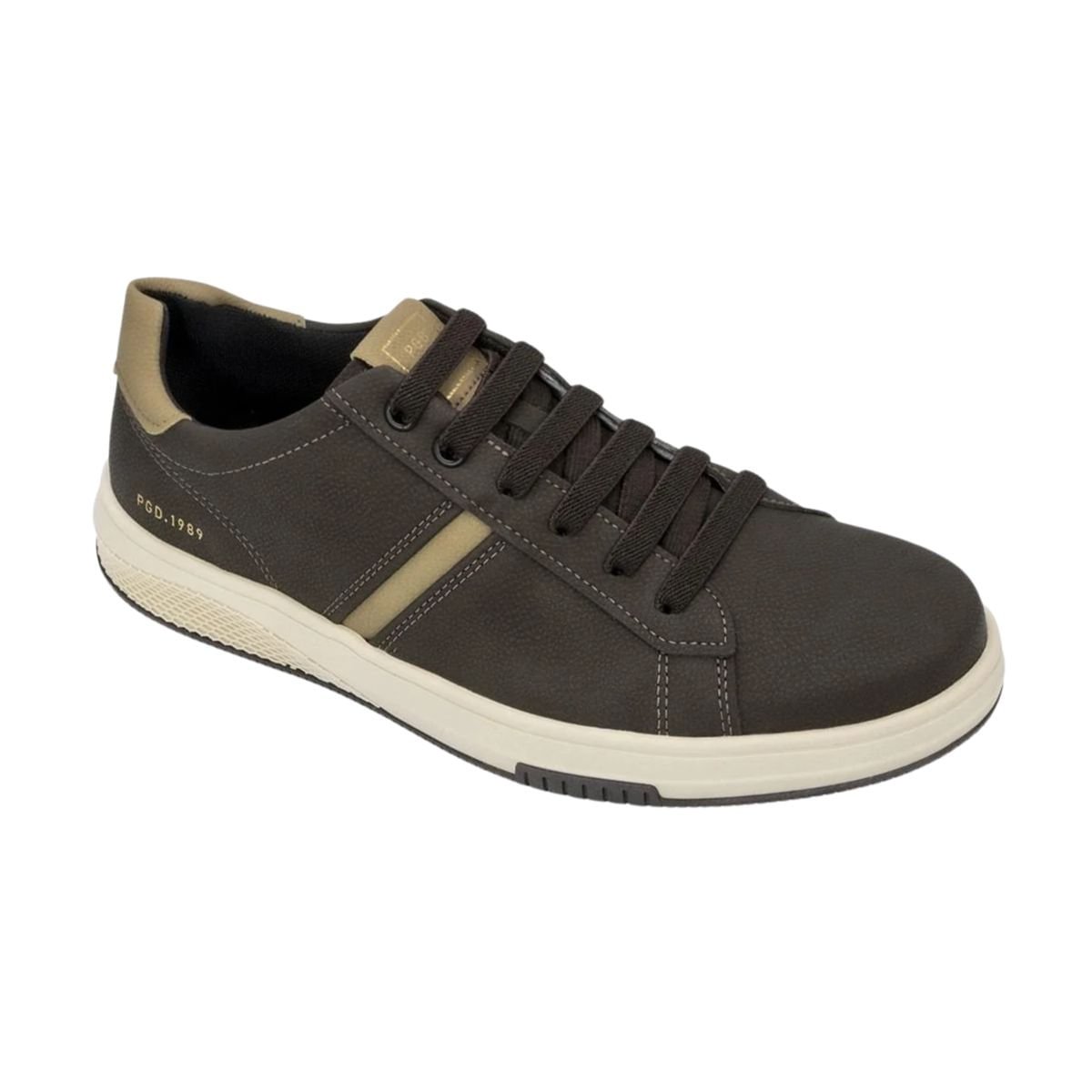 Sapatênis Masculino Em Microfibra Pegada Marrom Café 2