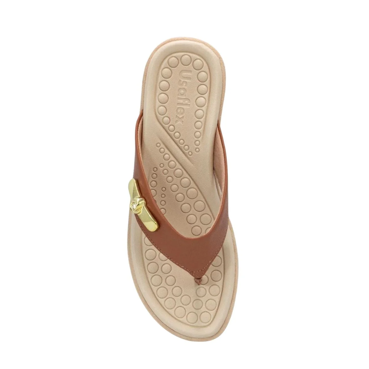 Tamanco Feminino Anabela Usaflex Caramelo Marrom 3