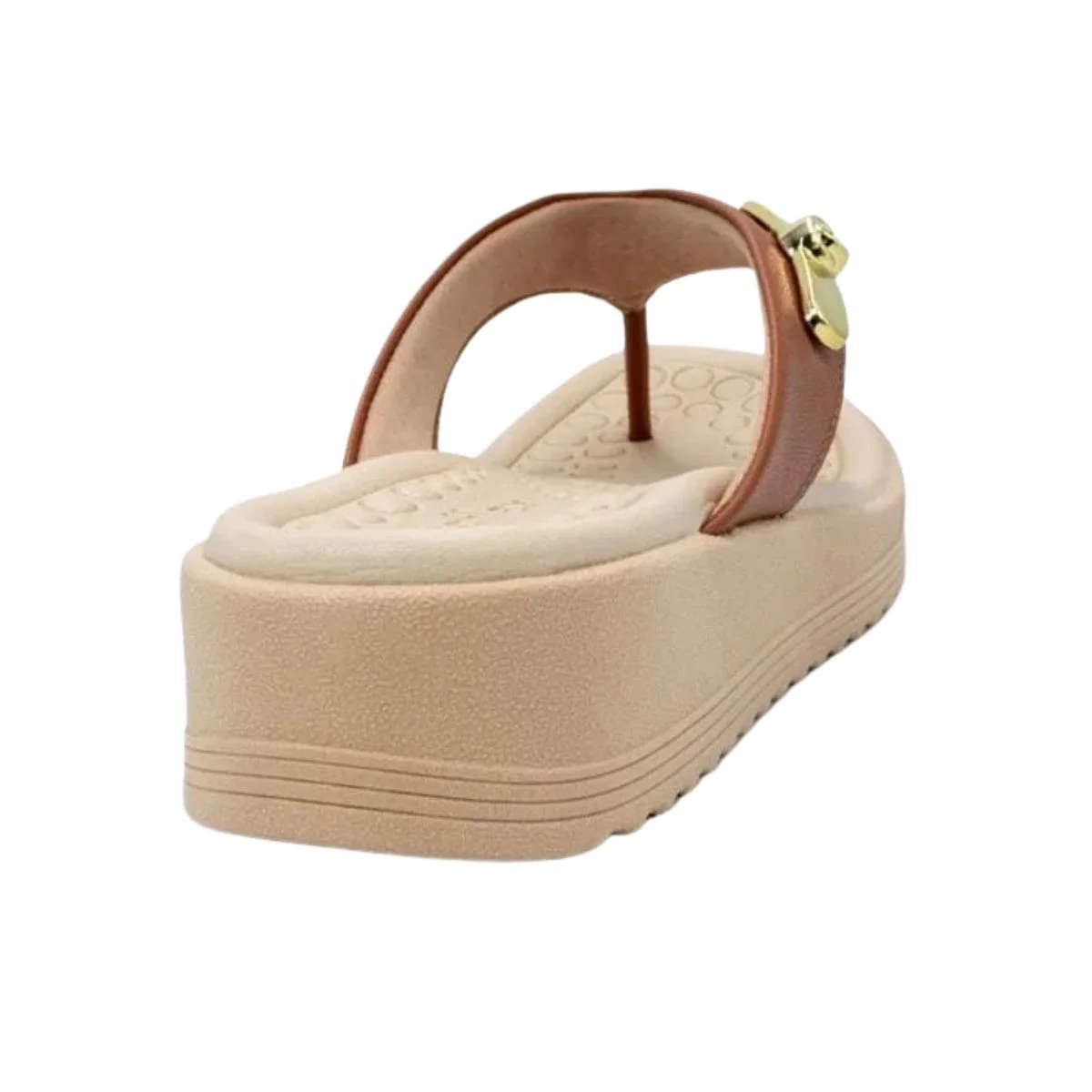 Tamanco Feminino Anabela Usaflex Caramelo Marrom 5