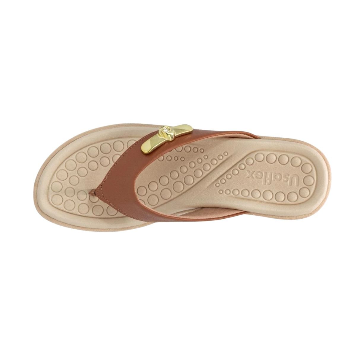 Tamanco Feminino Anabela Usaflex Caramelo Marrom 6