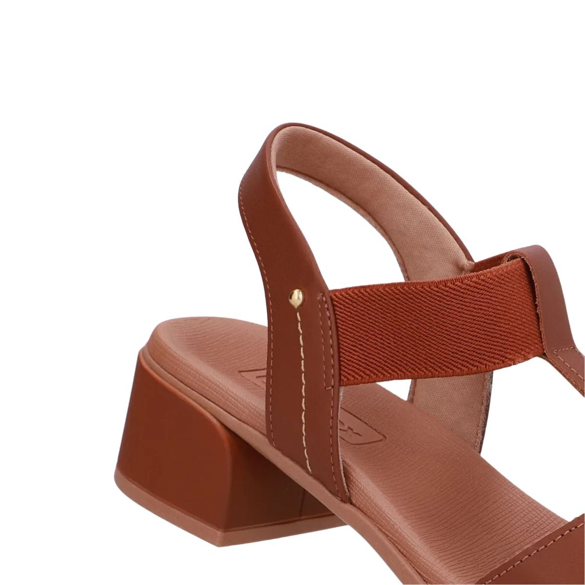 Sandália Feminina Salto Médio Grosso Usaflex Marrom Marrom 3