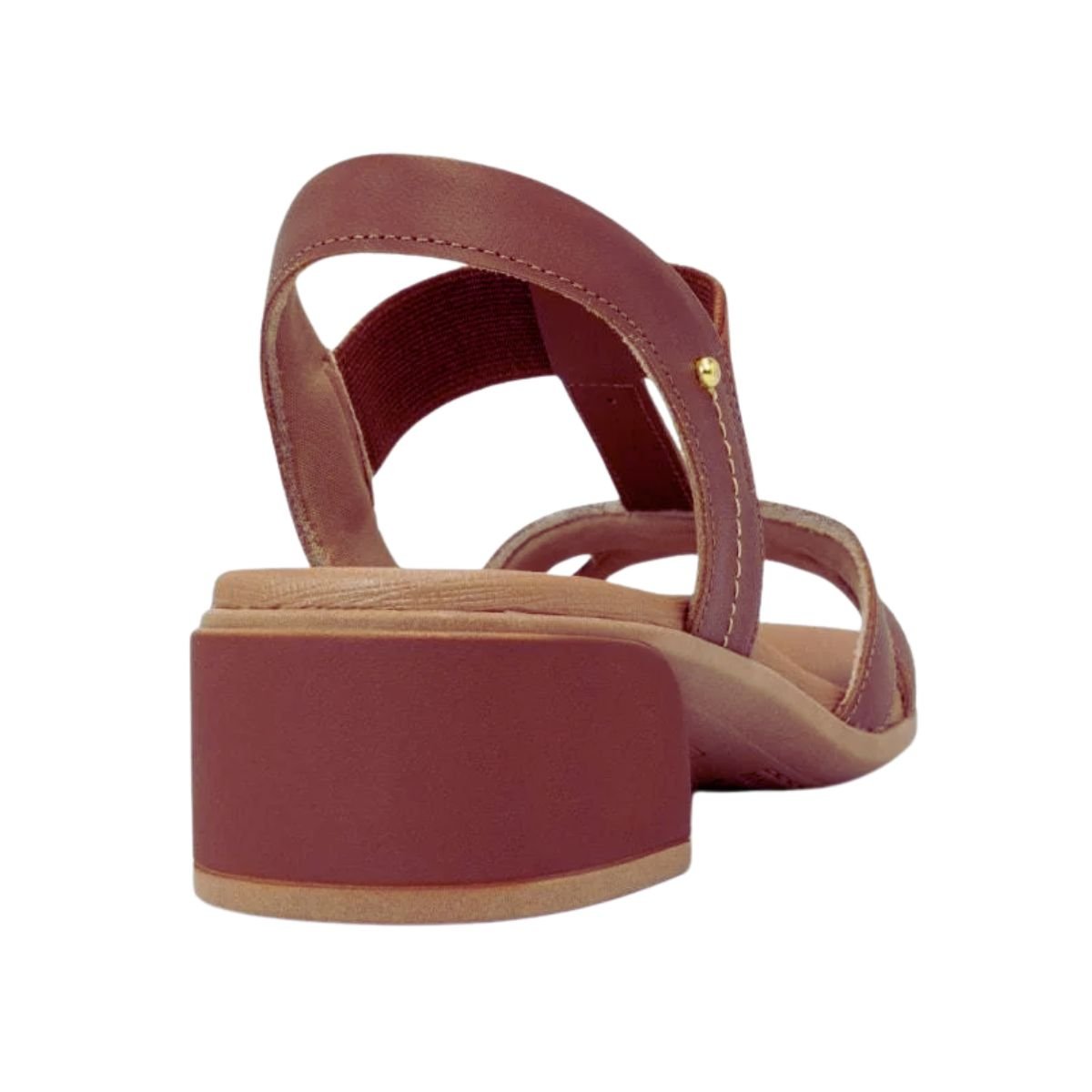 Sandália Feminina Salto Médio Grosso Usaflex Marrom Marrom 6