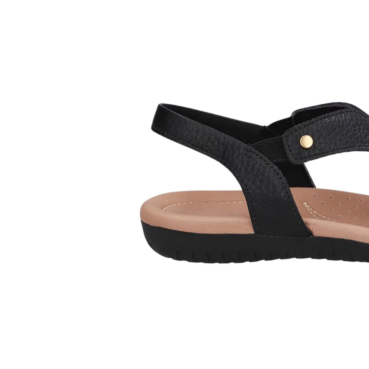 Sandália Feminina Anabela Salto Baixo Usaflex Preta Preto 7