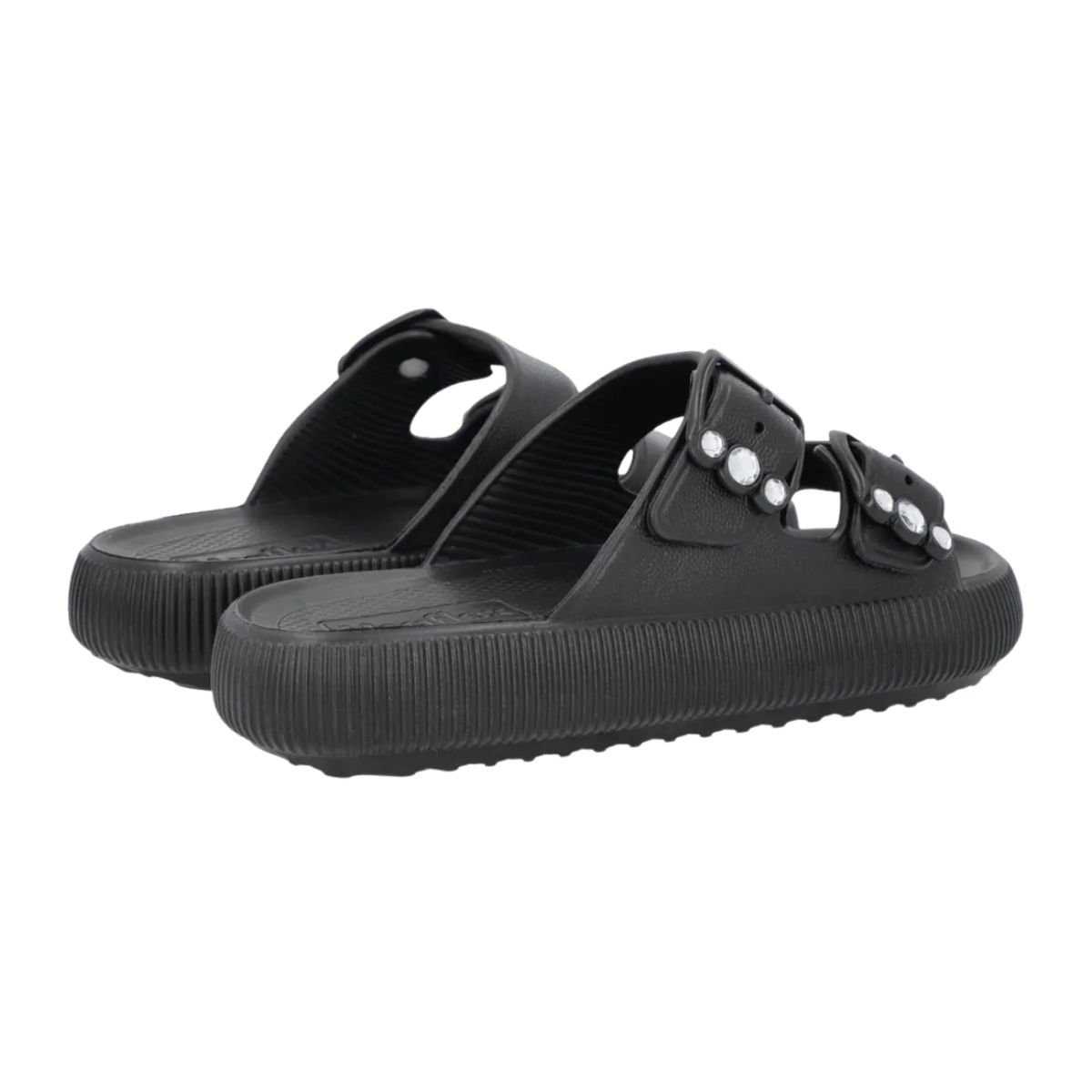 Chinelo Feminino Slide Poofy Fivela Usaflex Preto Preto 5