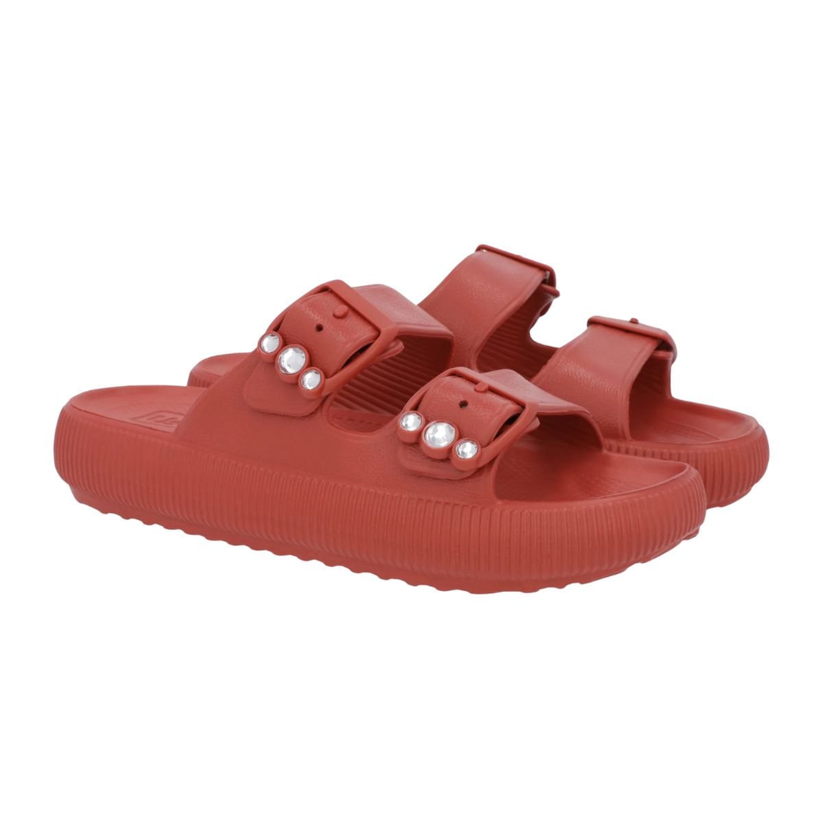 Chinelo Feminino Slide Poofy Usaflex Marrom Terracota 2