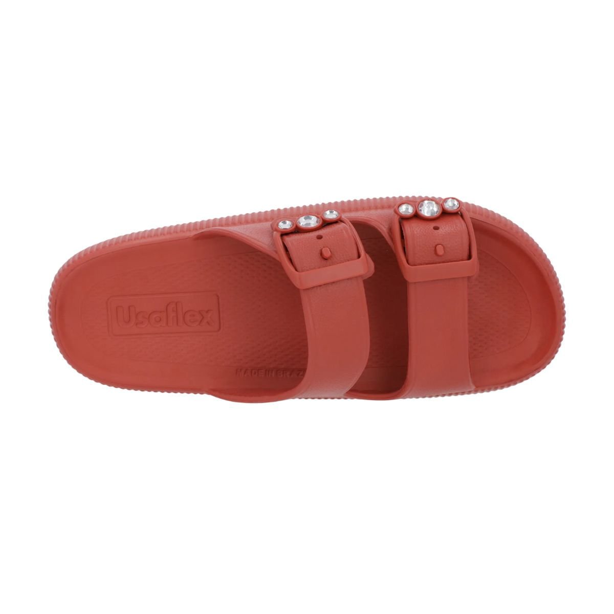 Chinelo Feminino Slide Poofy Usaflex Marrom Terracota 3
