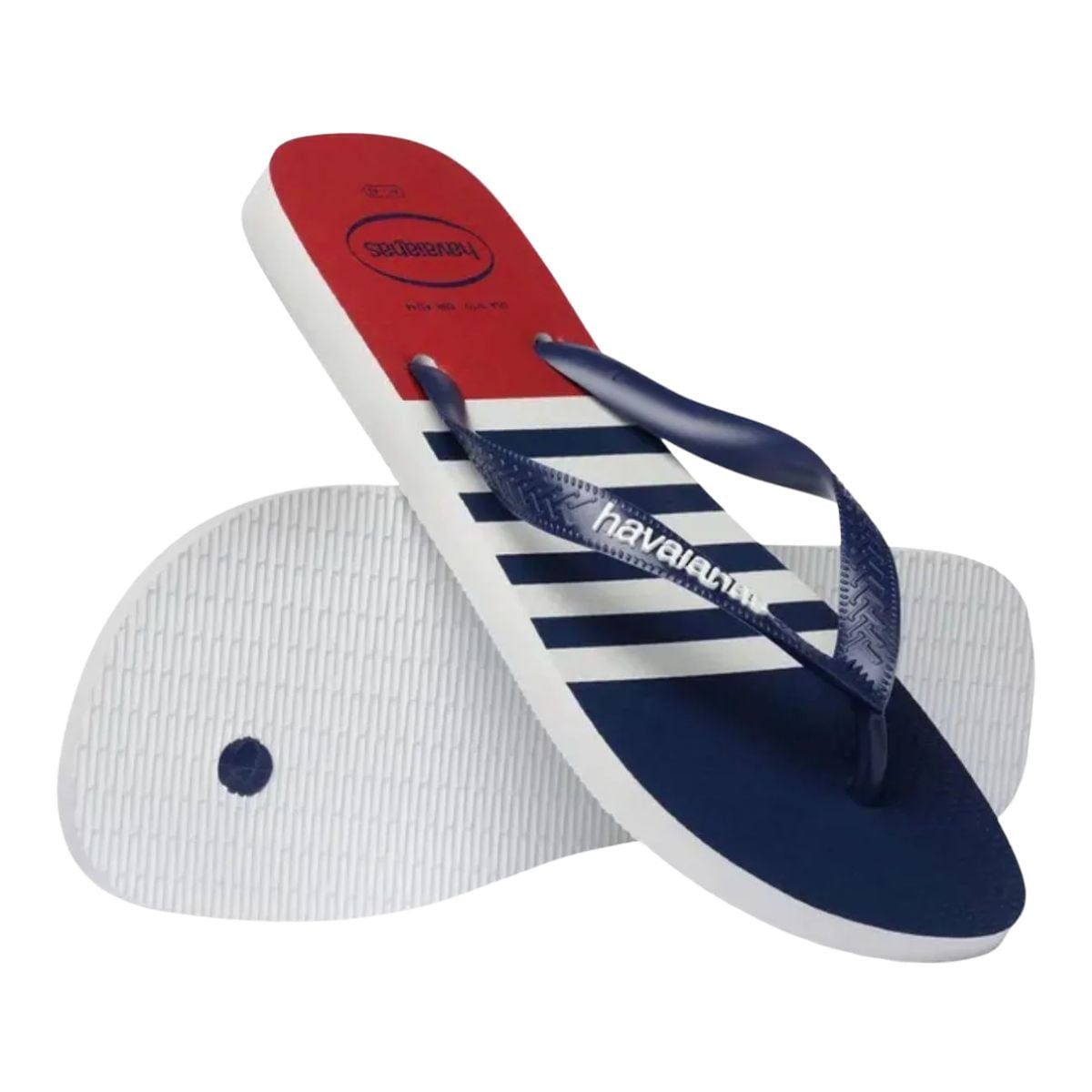 Chinelo Masculino Dedo Havaianas Top Nautical Azul E Vermelho Azul Marinho 3