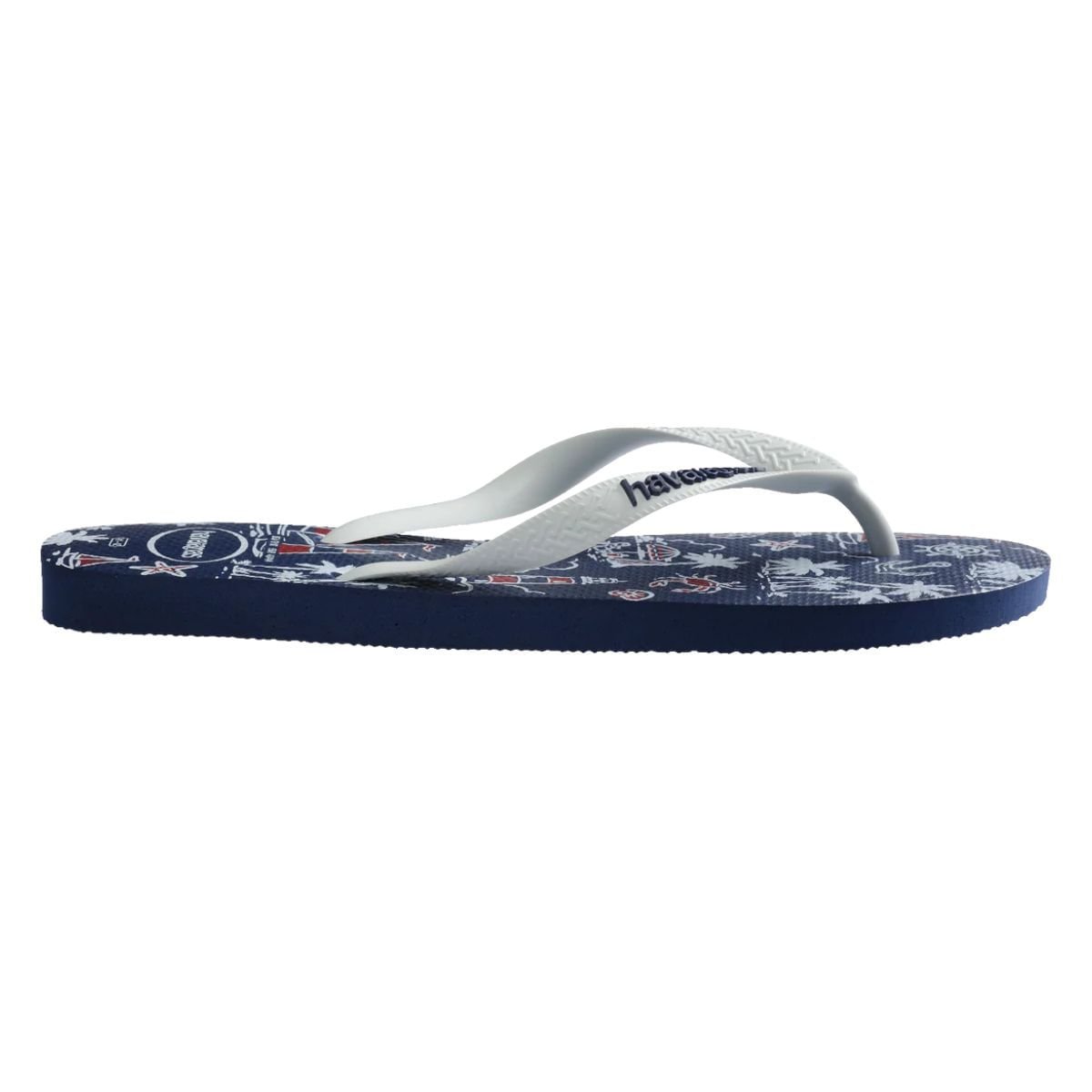 Chinelo Masculino Dedo Havaianas Top Nautical Azul Branco 5