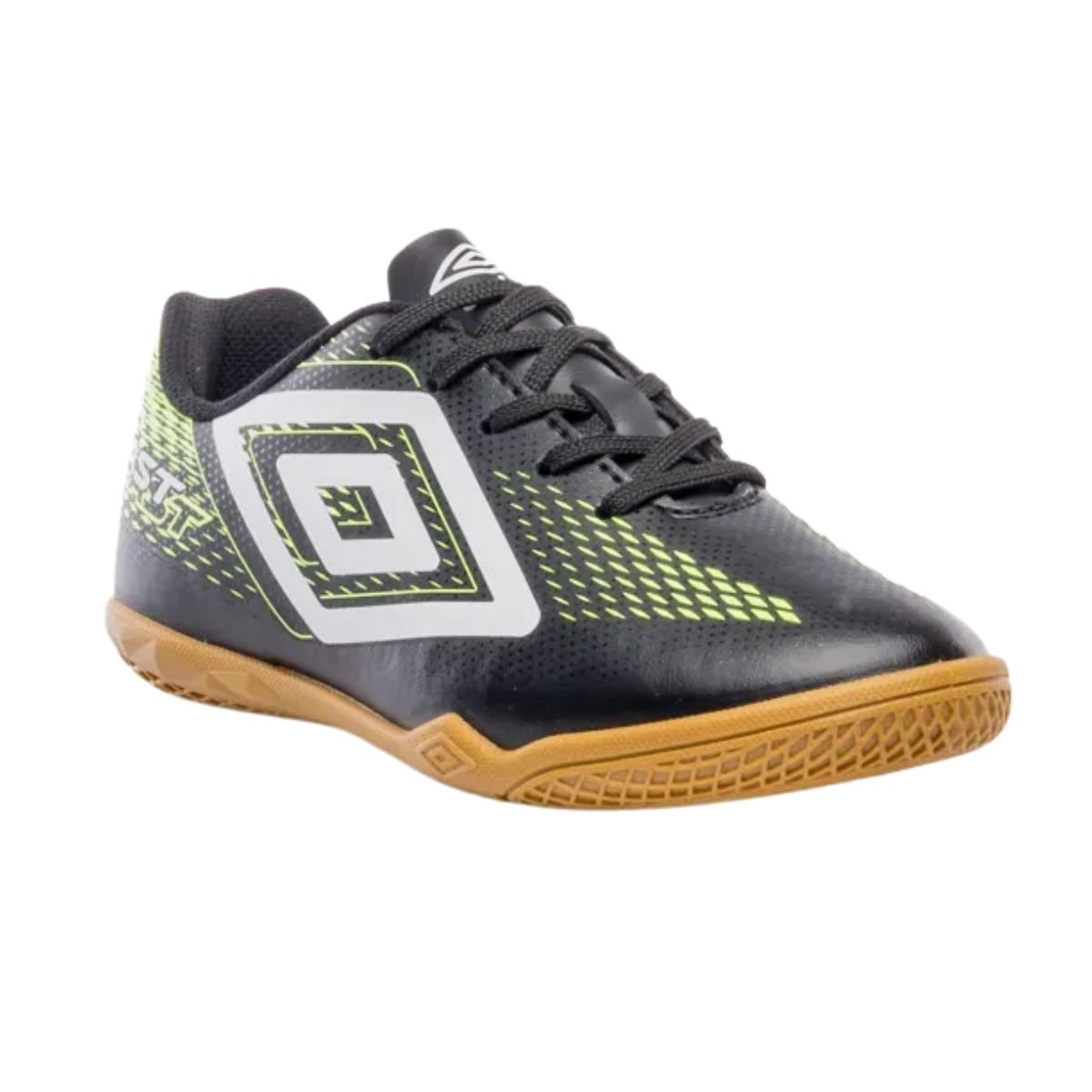Chuteira Indoor Masc Umbro Fast Ii Júnior Preto Preto/Verde 2