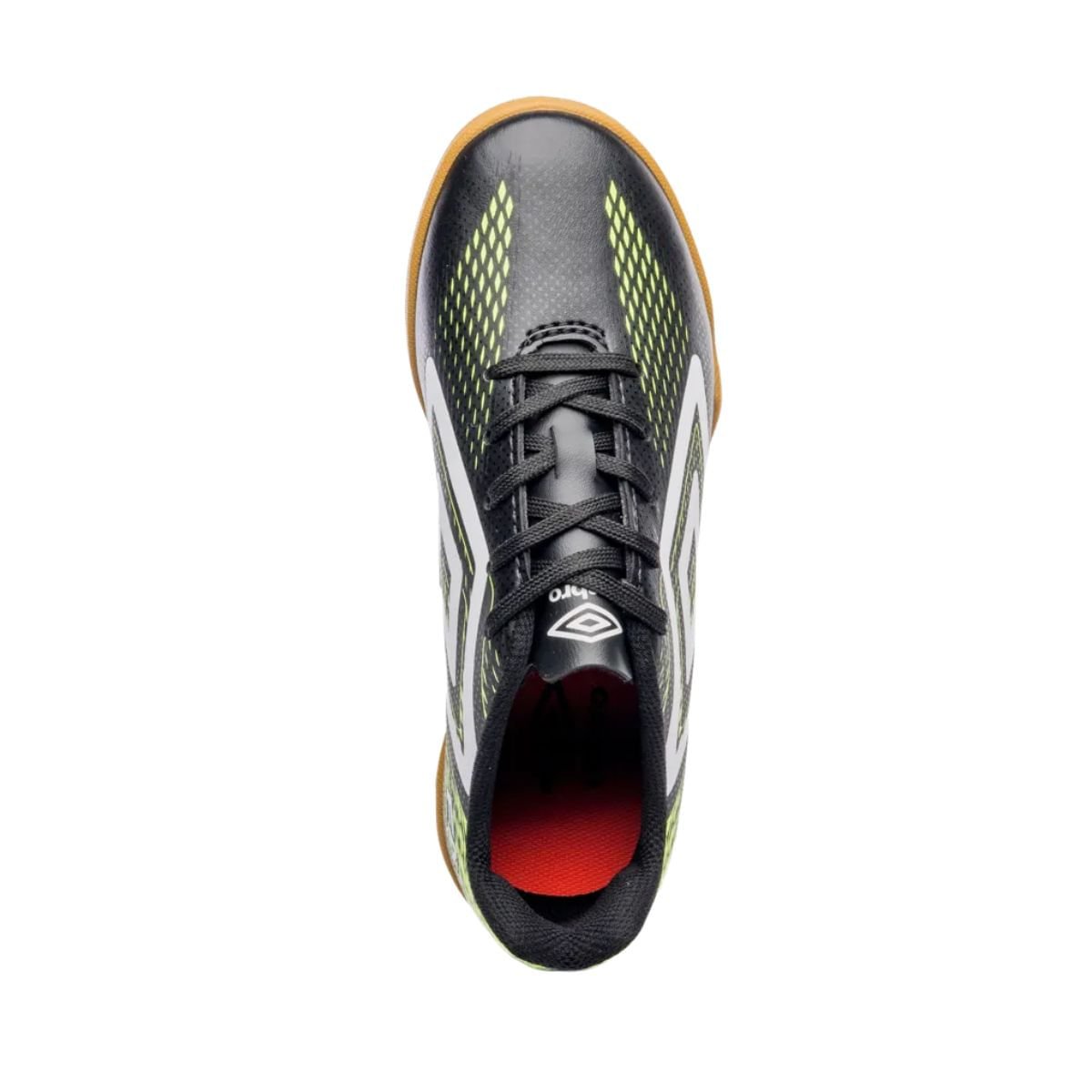 Chuteira Indoor Masc Umbro Fast Ii Júnior Preto Preto/Verde 3