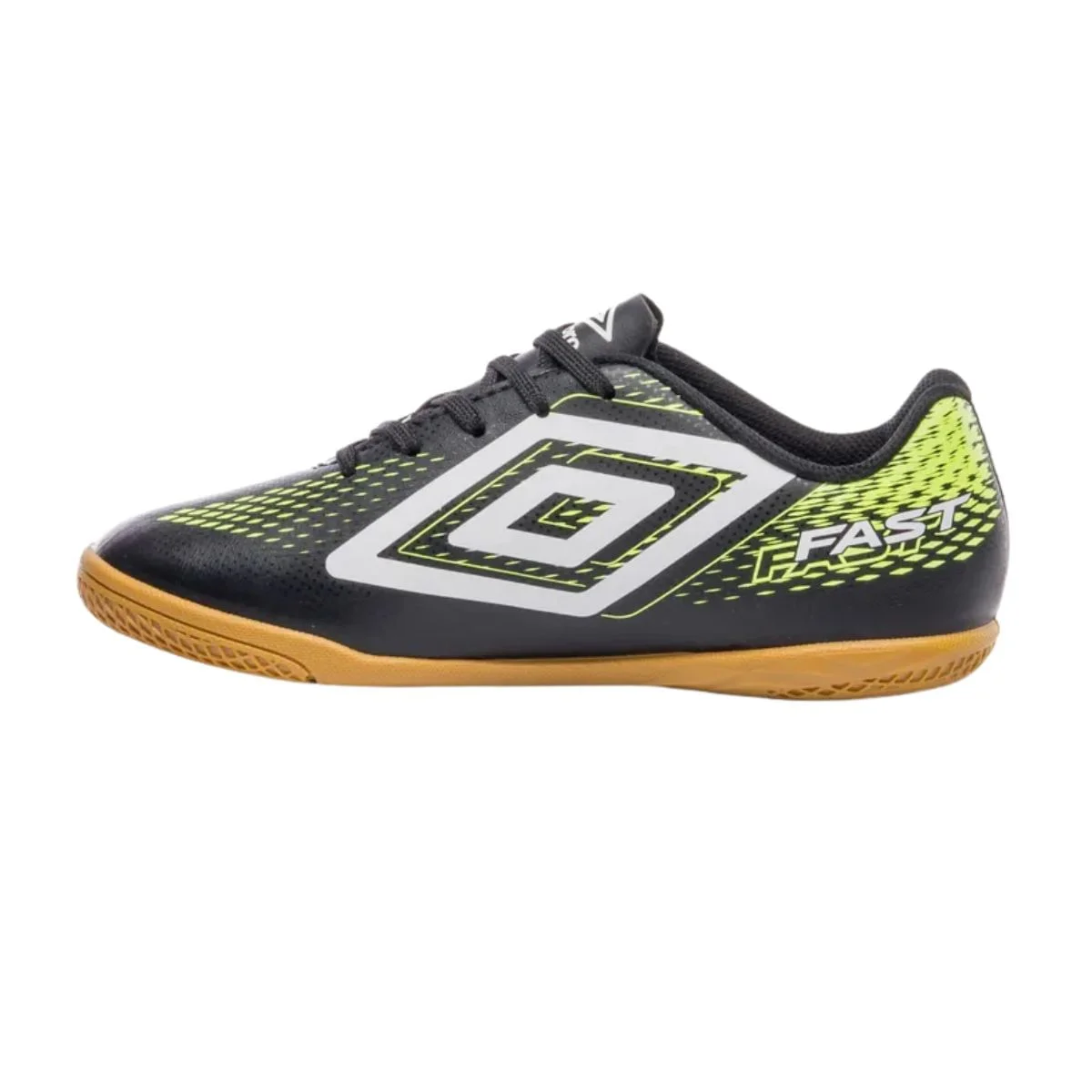 Chuteira Indoor Masc Umbro Fast Ii Júnior Preto Preto/Verde 5