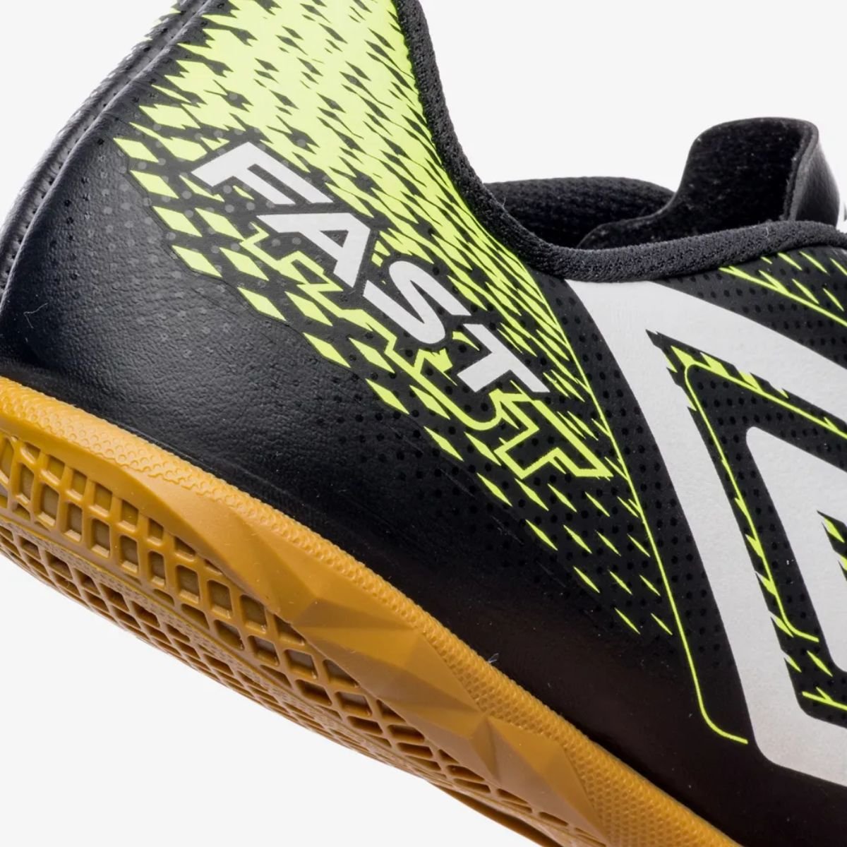 Chuteira Indoor Masc Umbro Fast Ii Júnior Preto Preto/Verde 6