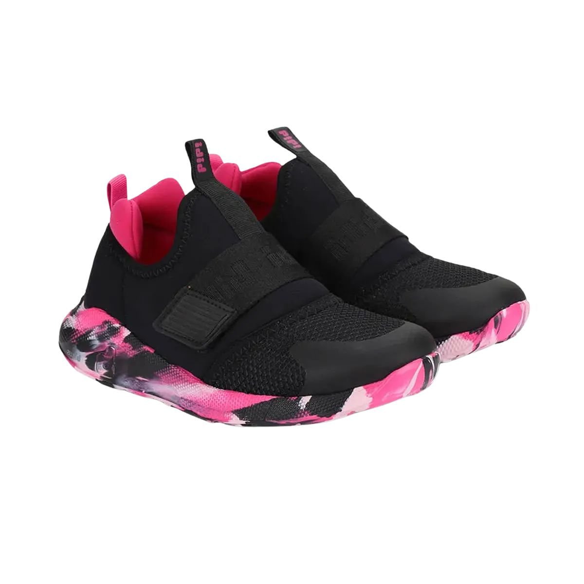 Tênis Corrida Infantil Bibi Evolution Preto E Rosa Preto/Rosa 2