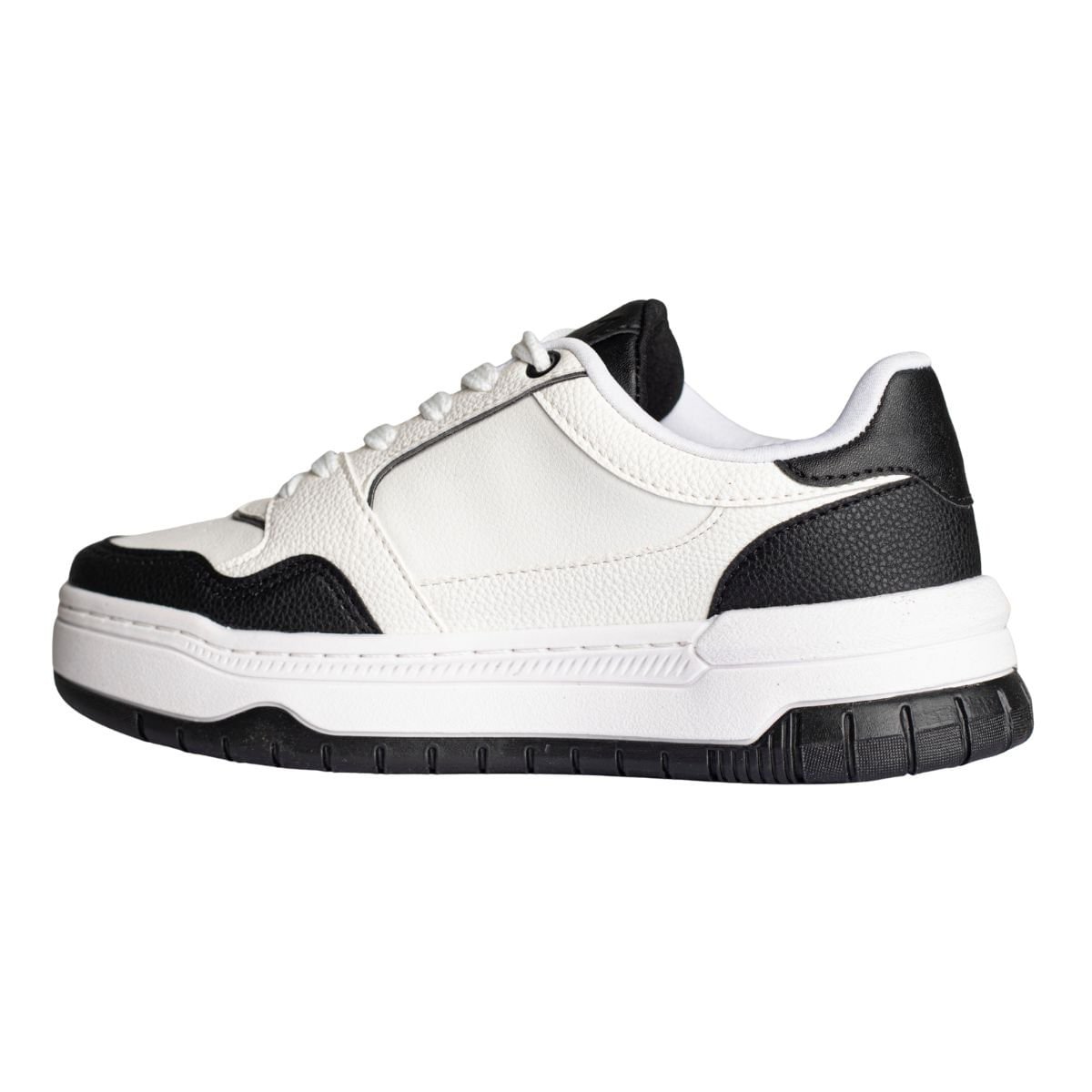 Tênis Feminino Comfy Dm Urban Flow Branco E Preto Branco 5