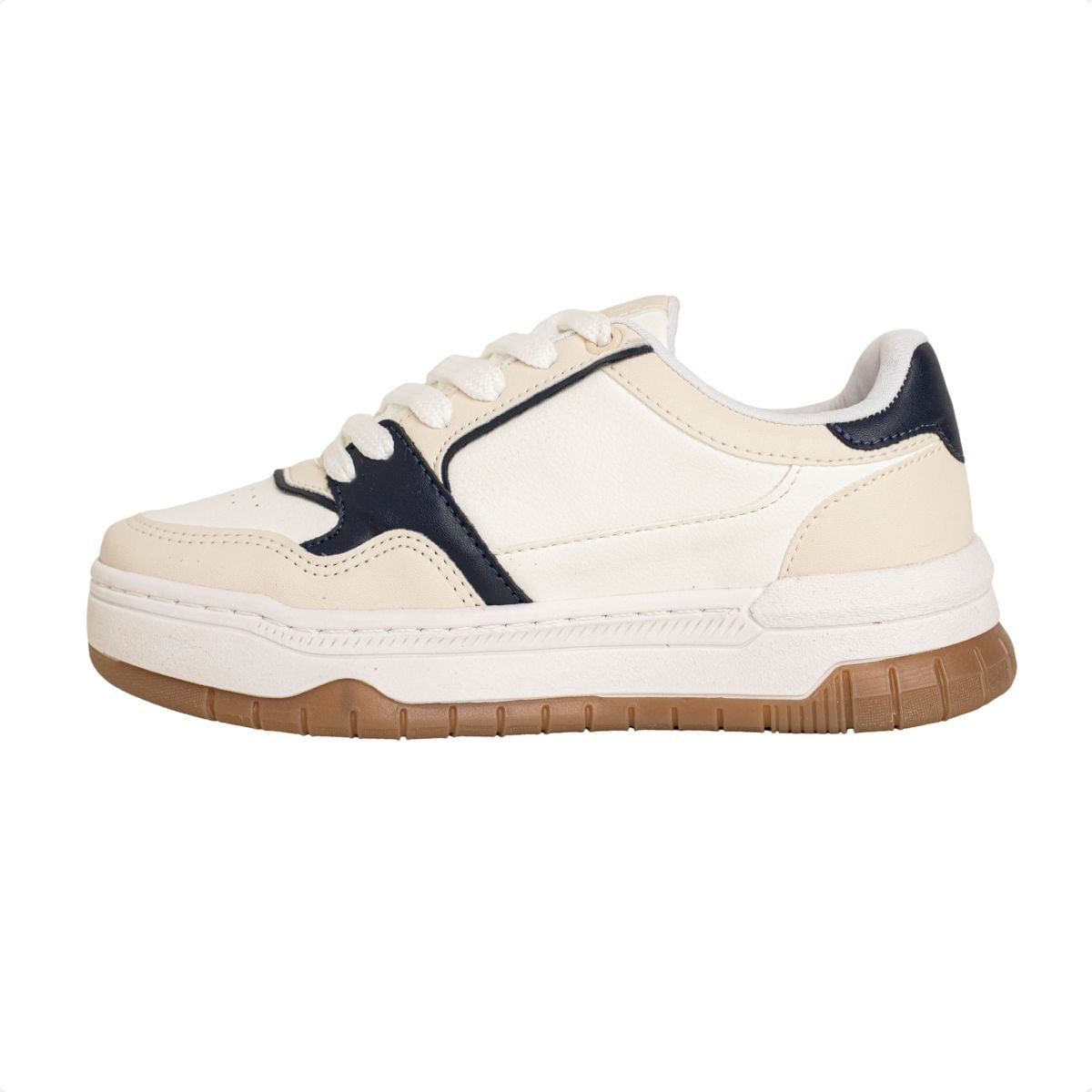 Tênis Feminino Comfy Dm Urban Flow Off White E Azul Branco 5