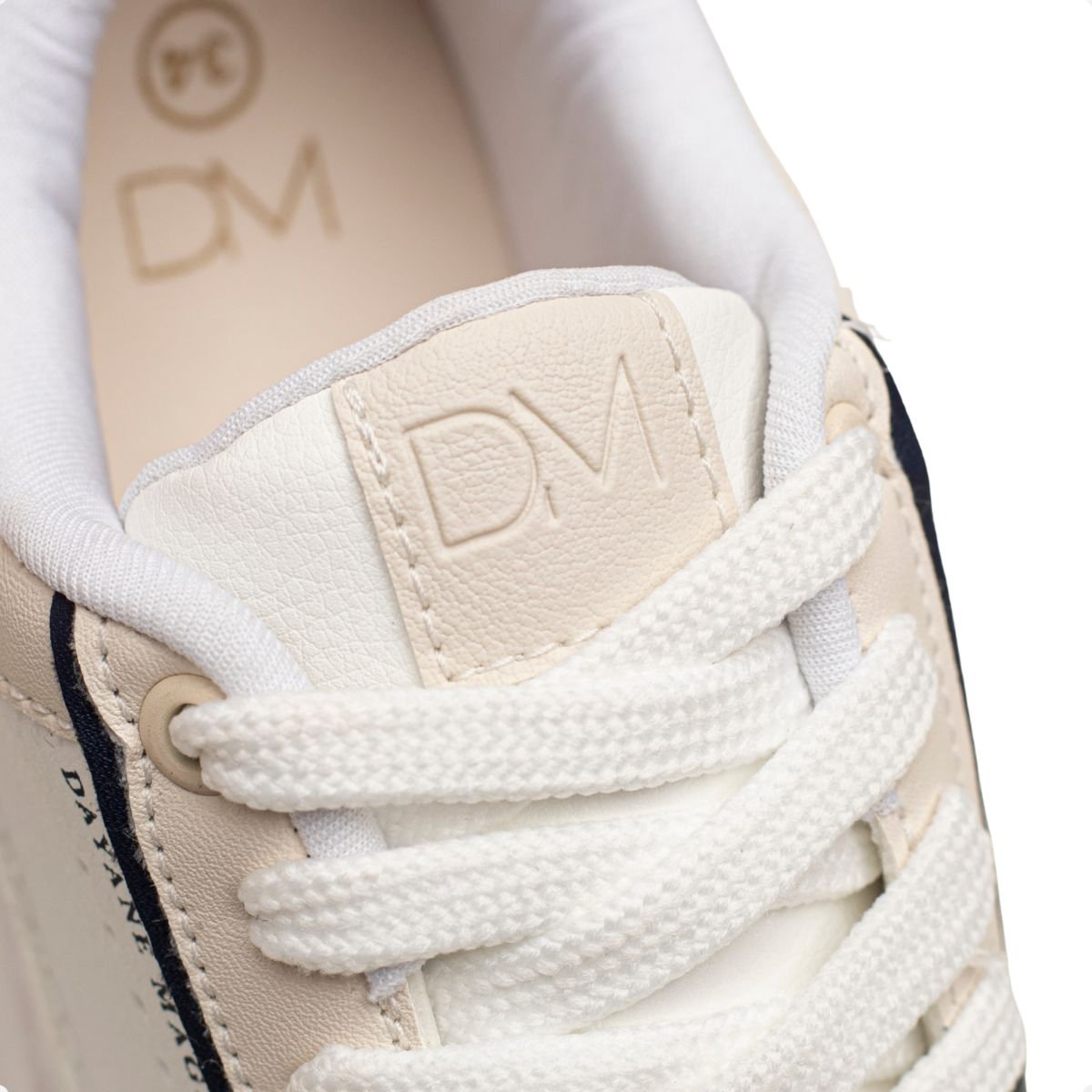 Tênis Feminino Comfy Dm Urban Flow Off White E Azul Branco 6