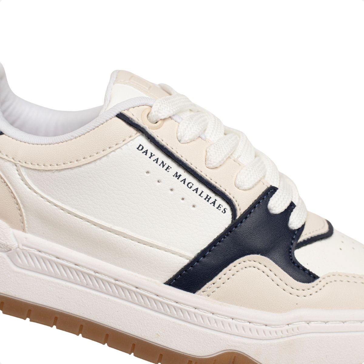 Tênis Feminino Comfy Dm Urban Flow Off White E Azul Branco 3