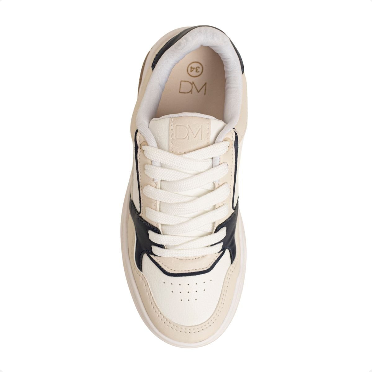 Tênis Feminino Comfy Dm Urban Flow Off White E Azul Branco 7