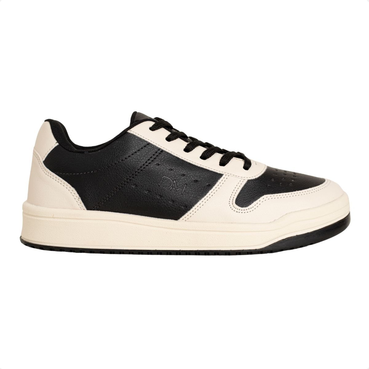 Tênis Feminino Casual Dm Urban Lumi Off White E Preto