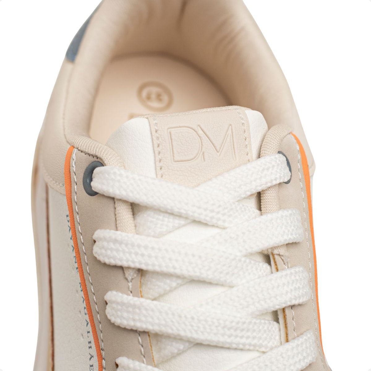 Tênis Feminino Comfy Dm Urban Flow Off White Azul E Bege Branco 7