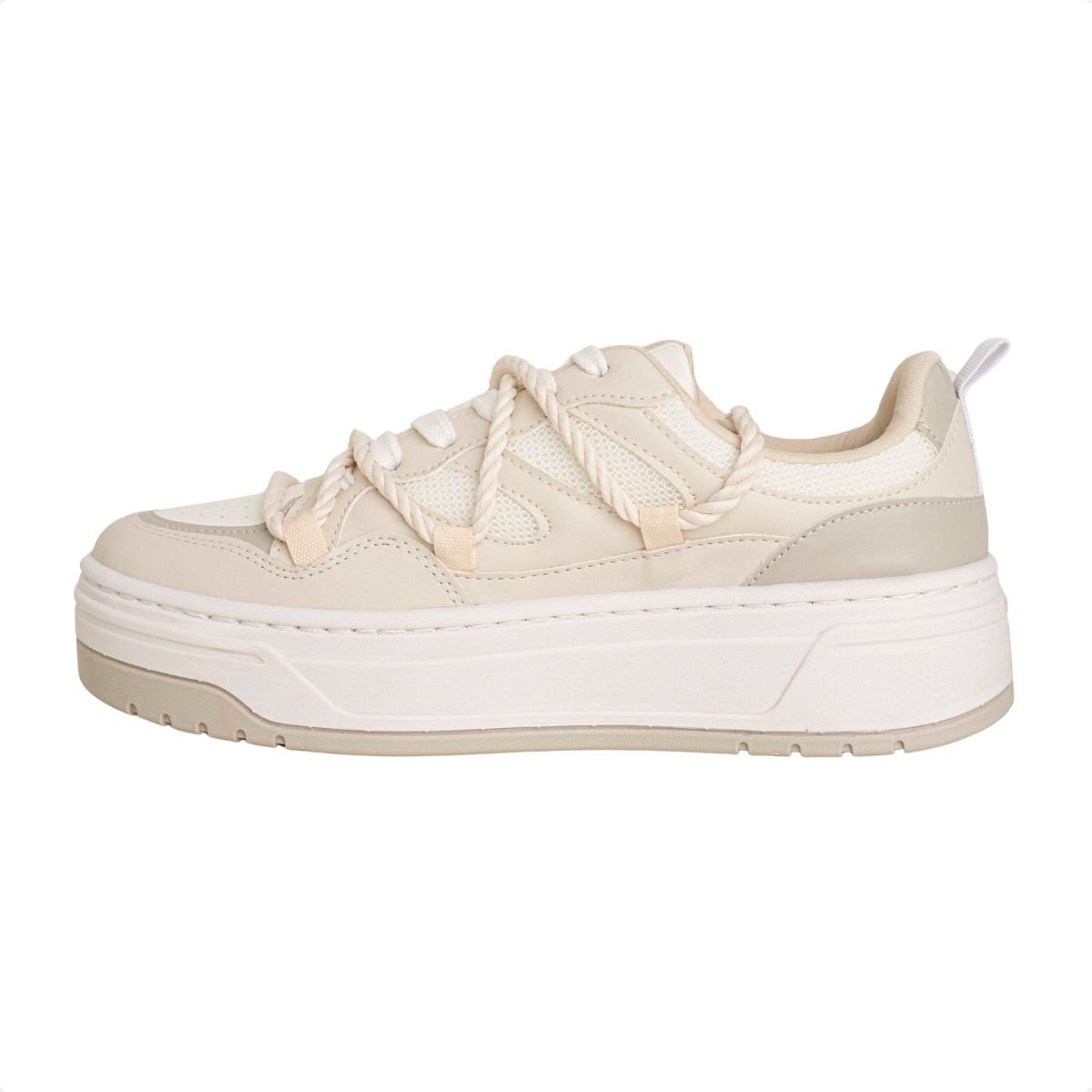Tênis Feminino Casual Dm Urban Corda Off White Bege 5
