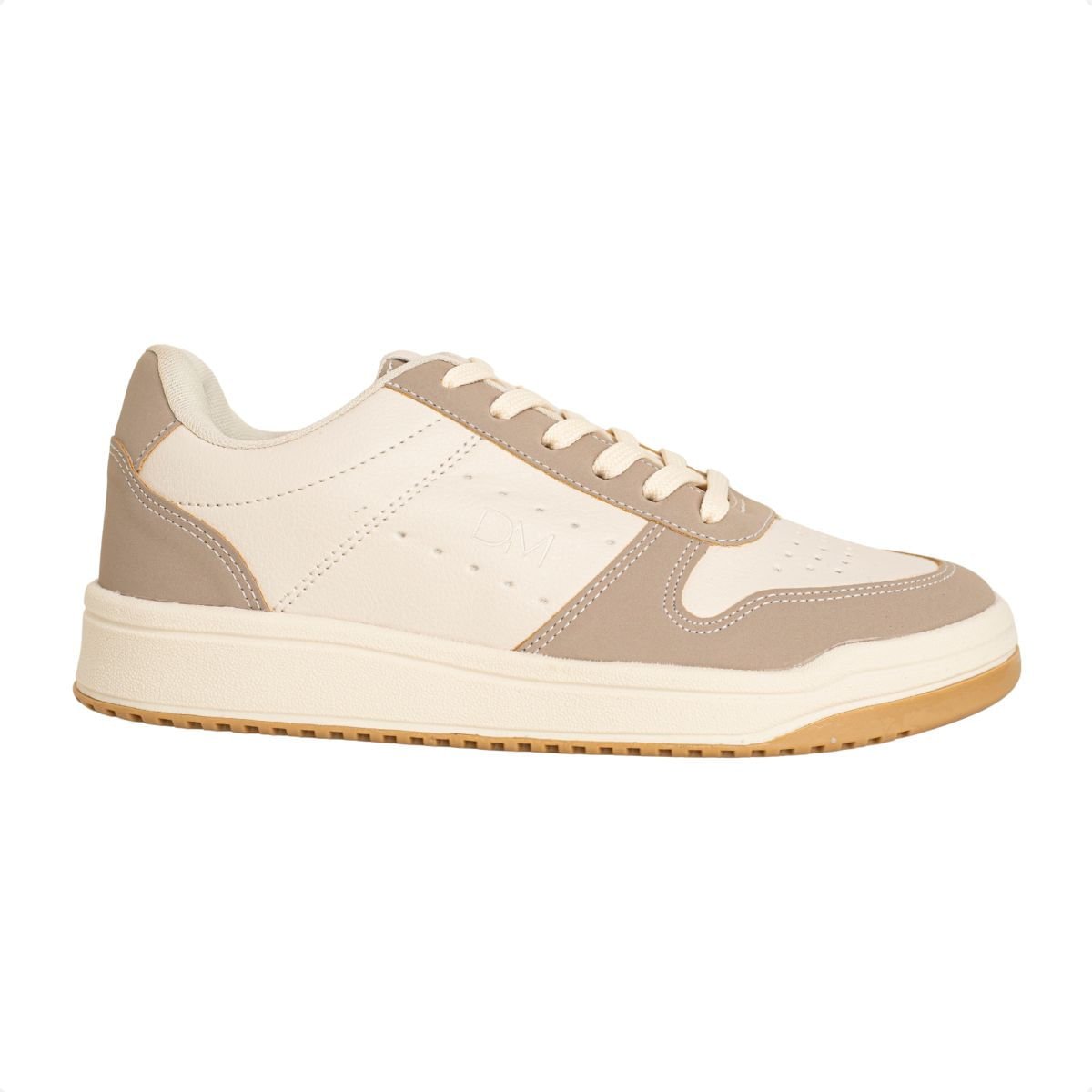 Tênis Feminino Casual Dm Urban Lumi Off White E Bege