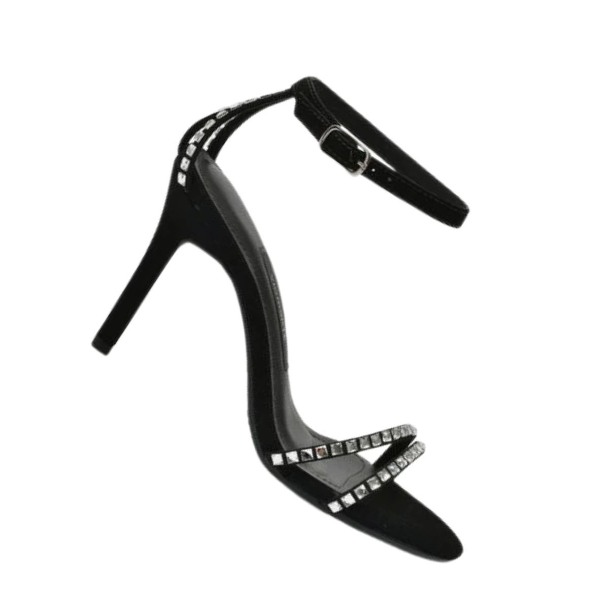 Sandália Feminina Salto Alto Fino Via Marte Preta Preto 7