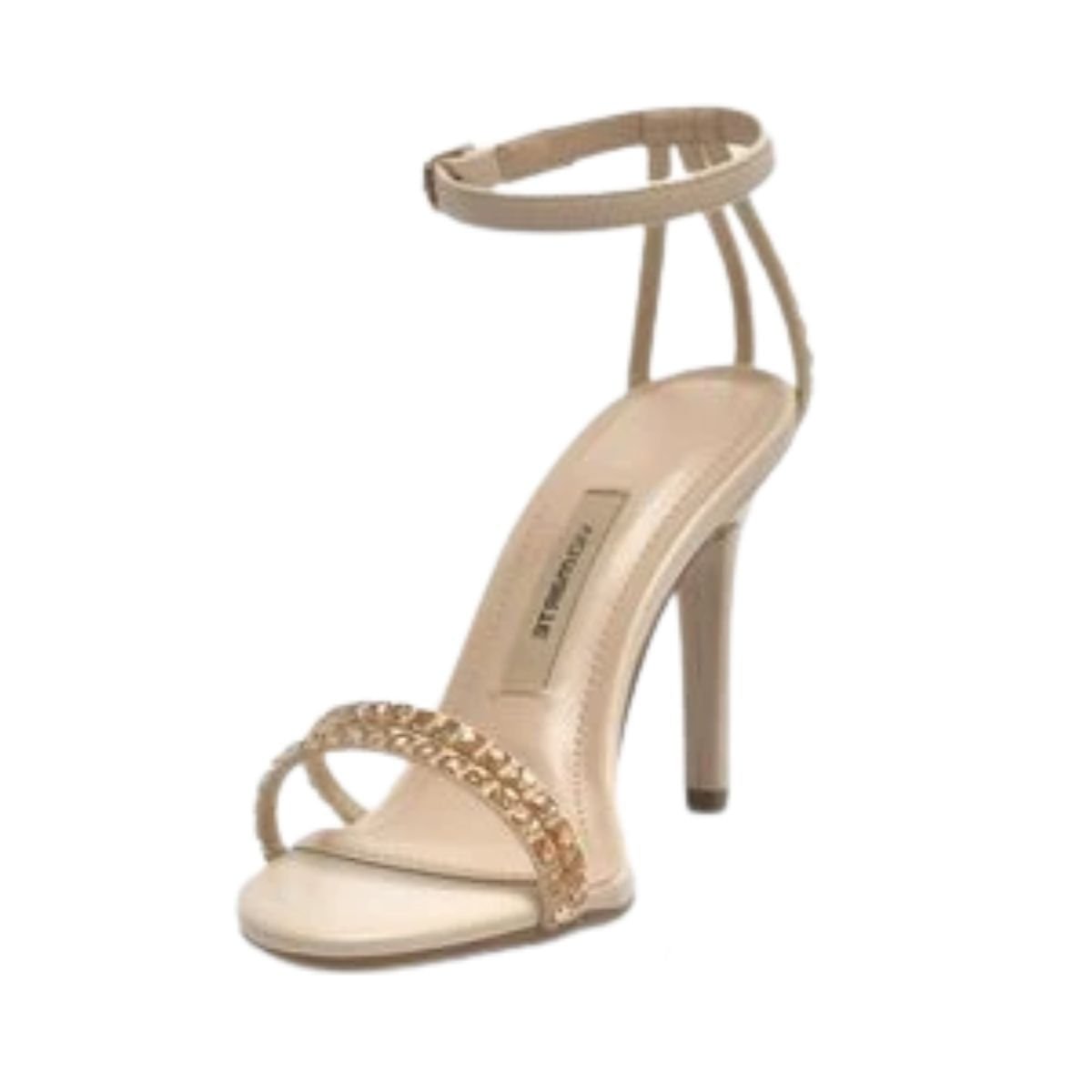 Sandália Feminina Salto Alto Fino Via Marte Bege Bege 5