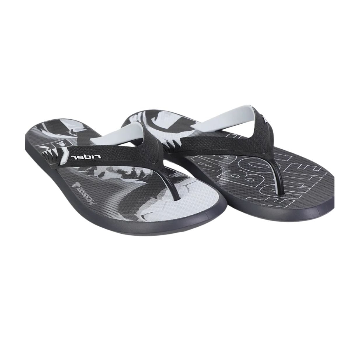 Chinelo Masculino Dedo Rider R1 Prime R10 Preto E Cinza Preto 5