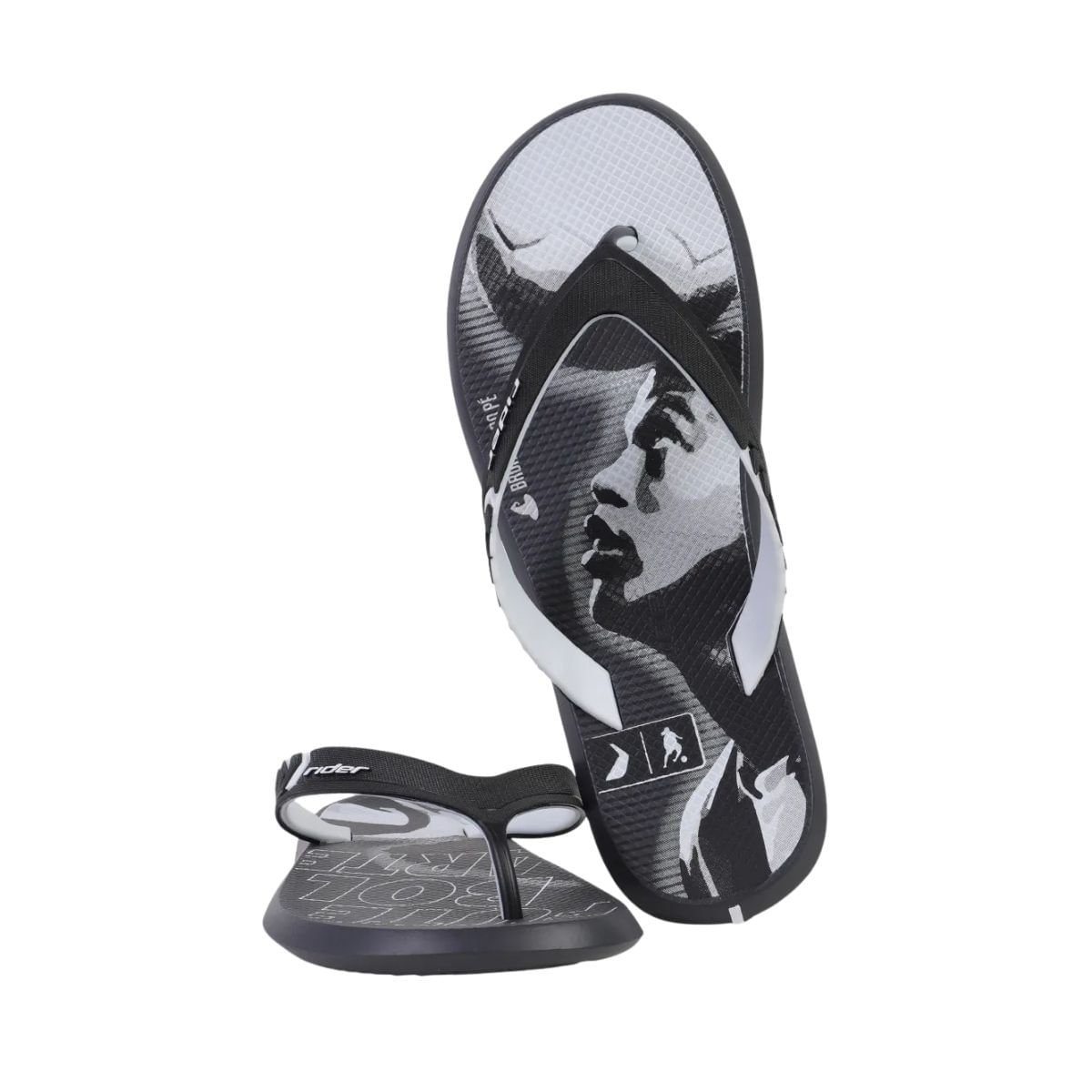 Chinelo Masculino Dedo Rider R1 Prime R10 Preto E Cinza