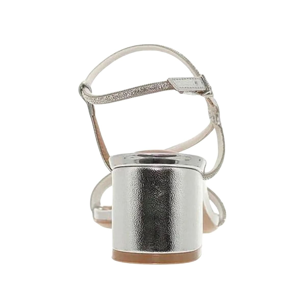 Sandália Feminina Salto Médio Grosso Vizzano Prata Prata 7