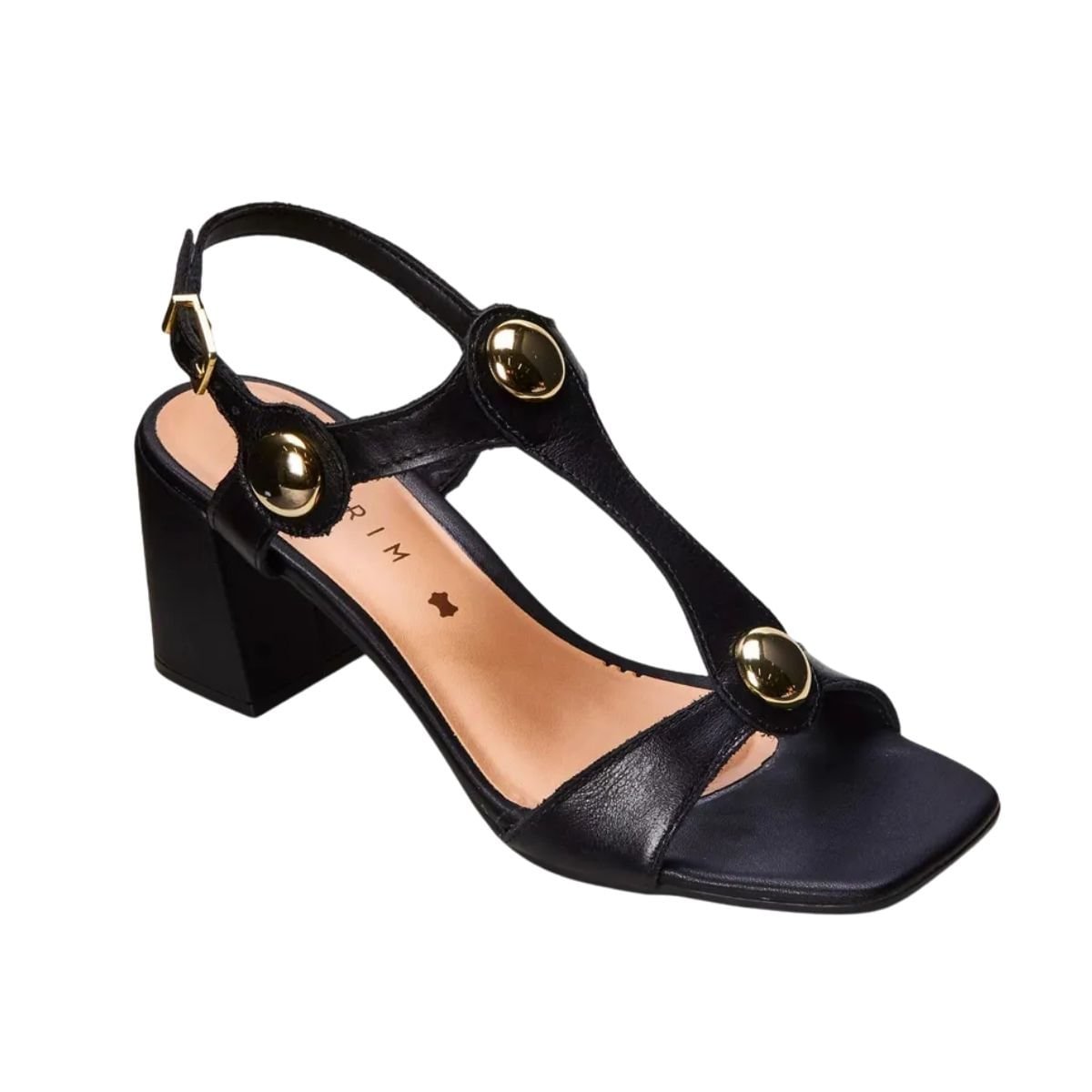 Sandália Feminina Salto Médio Grosso Ramarim Preta Preto 7