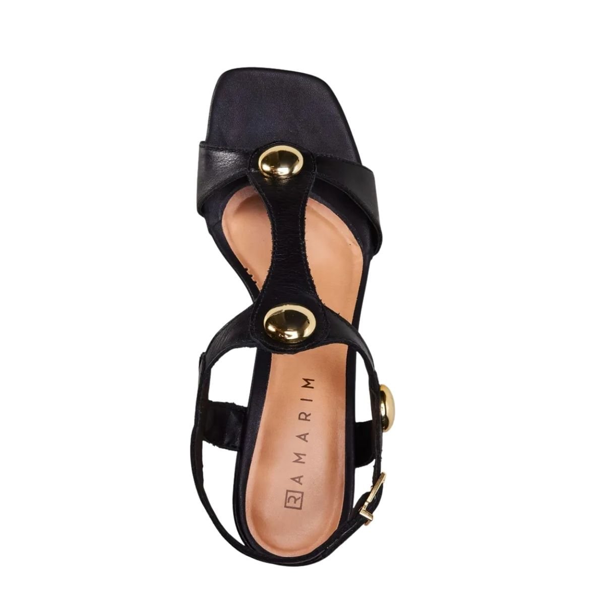 Sandália Feminina Salto Médio Grosso Ramarim Preta