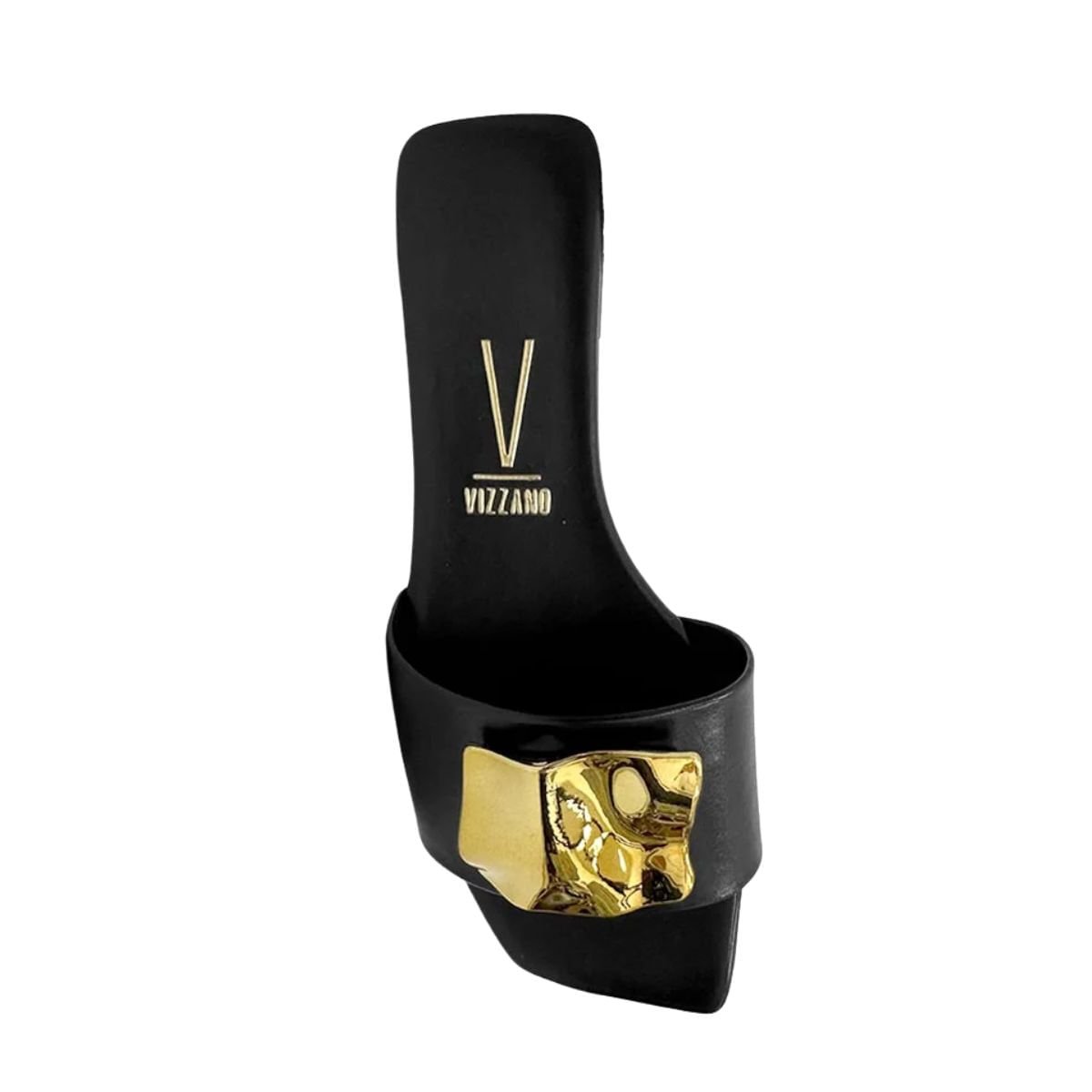 Tamanco Feminino Slide Rasteiro Vizzano Preto Preto 6