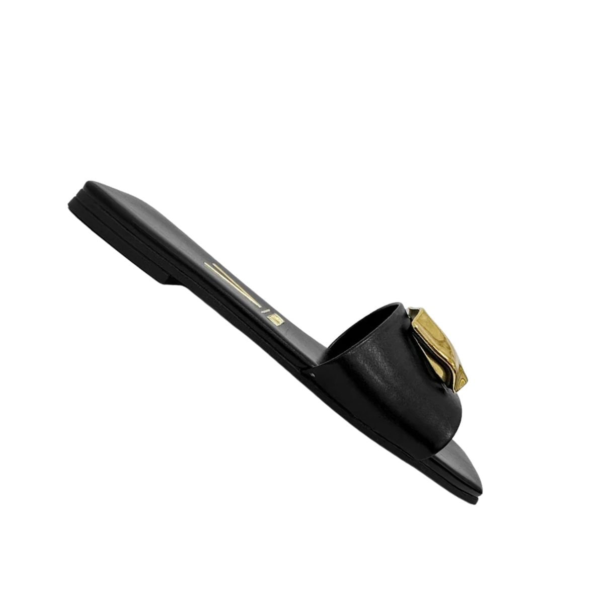 Tamanco Feminino Slide Rasteiro Vizzano Preto Preto 7