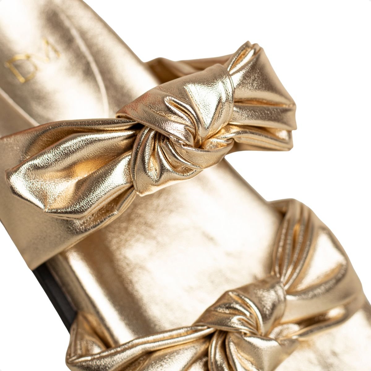 Tamanco Papete Feminino Nó Dm Dourado Dourado 3