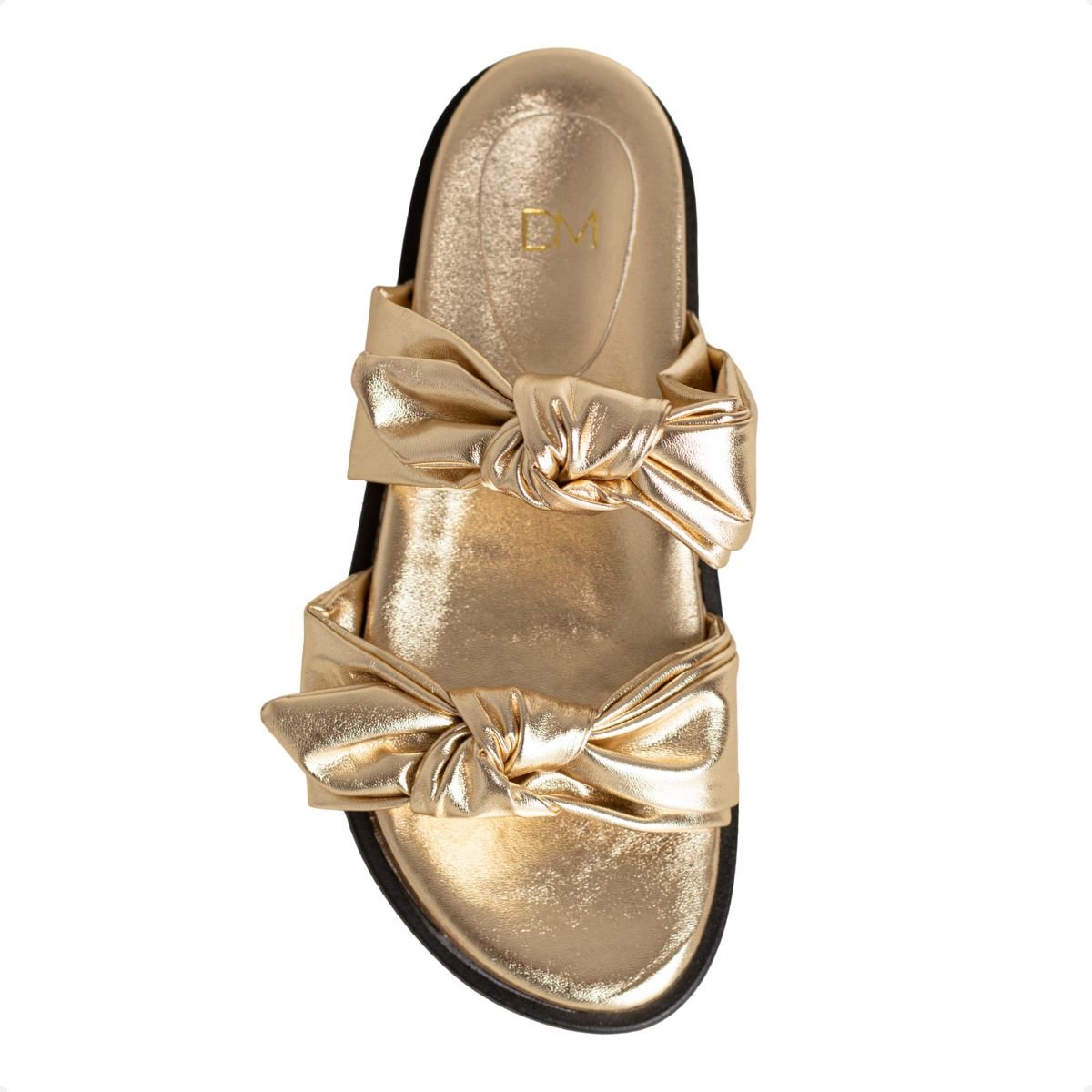 Tamanco Papete Feminino Nó Dm Dourado Dourado 6