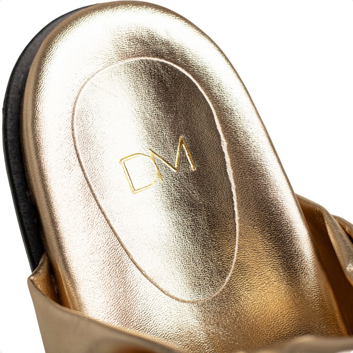 Tamanco Papete Feminino Nó Dm Dourado Dourado 7