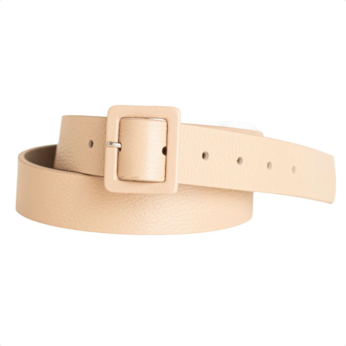 Cinto Feminino Dm Soft Bege Fivela Quadrada Bege 3