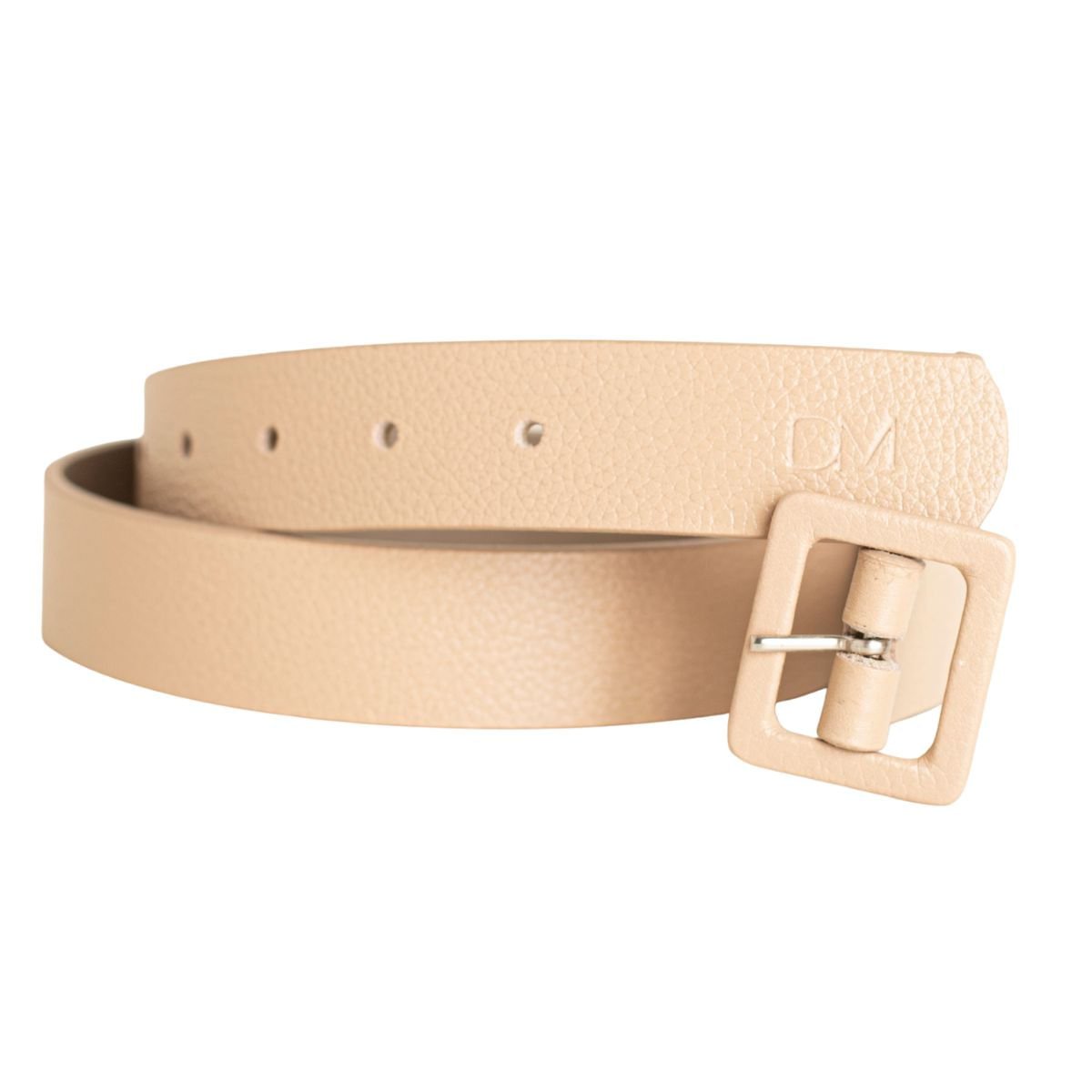 Cinto Feminino Dm Soft Bege Fivela Quadrada Bege 4