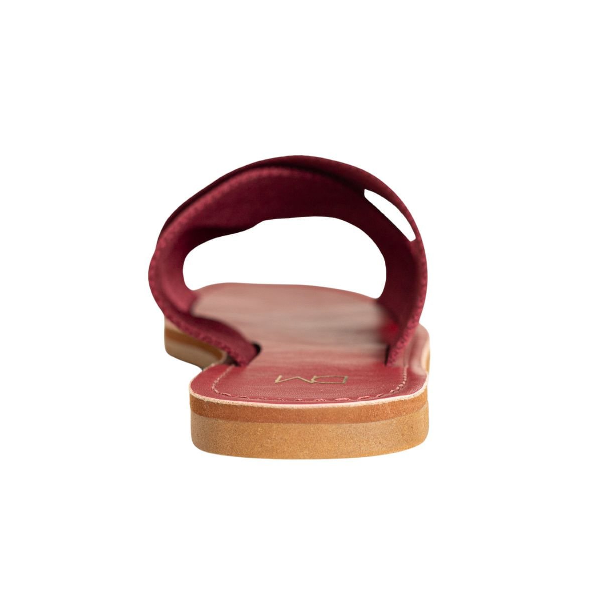 Tamanco Rasteiro Feminino Cruzado Dm Vermelho Bordô 4