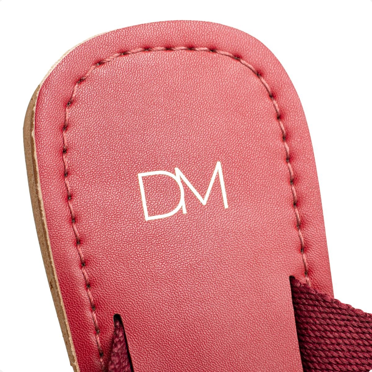 Tamanco Rasteiro Feminino Cruzado Dm Vermelho Bordô 7