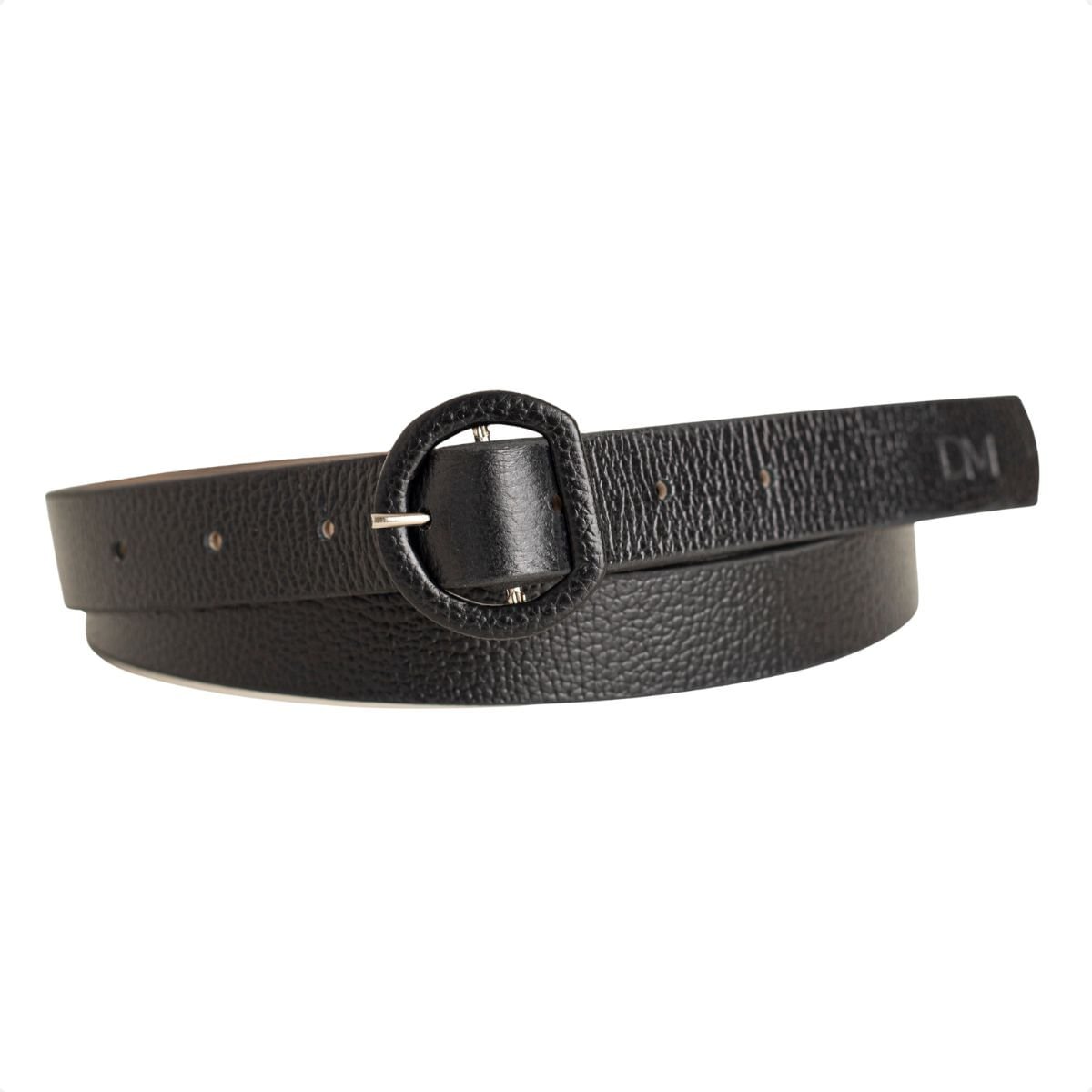 Cinto Feminino Dm Preto Fivela Redonda