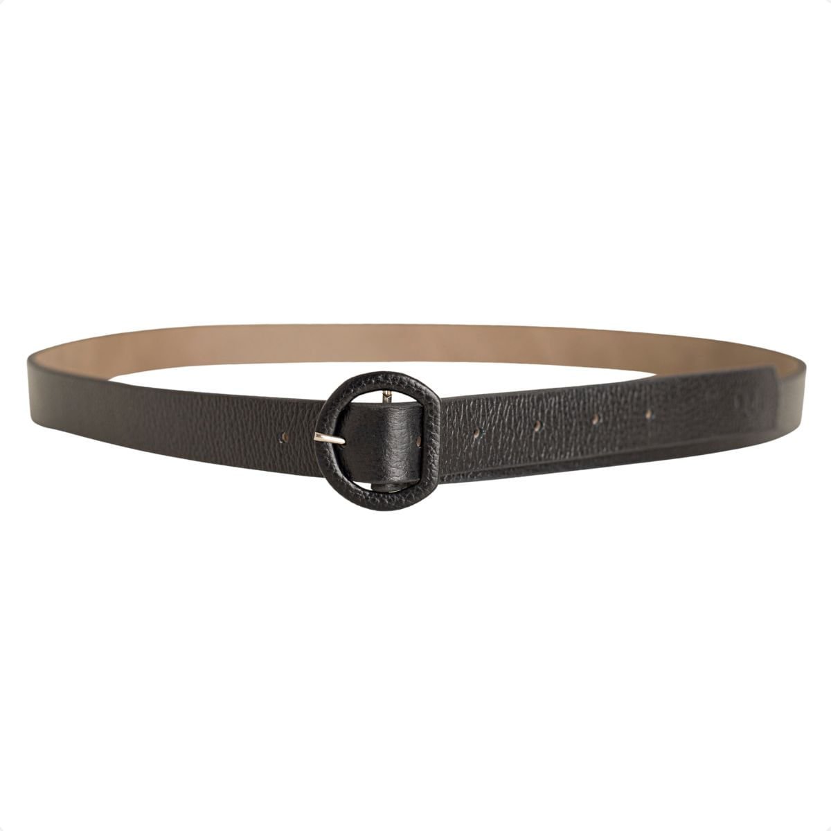 Cinto Feminino Dm Preto Fivela Redonda Preto 3