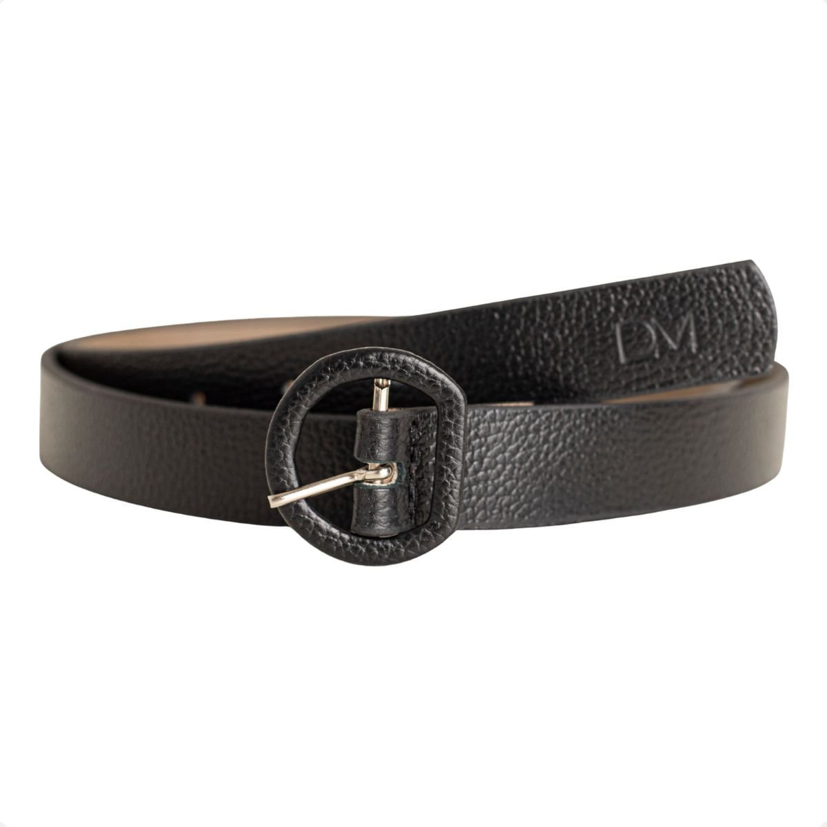 Cinto Feminino Dm Preto Fivela Redonda Preto 6