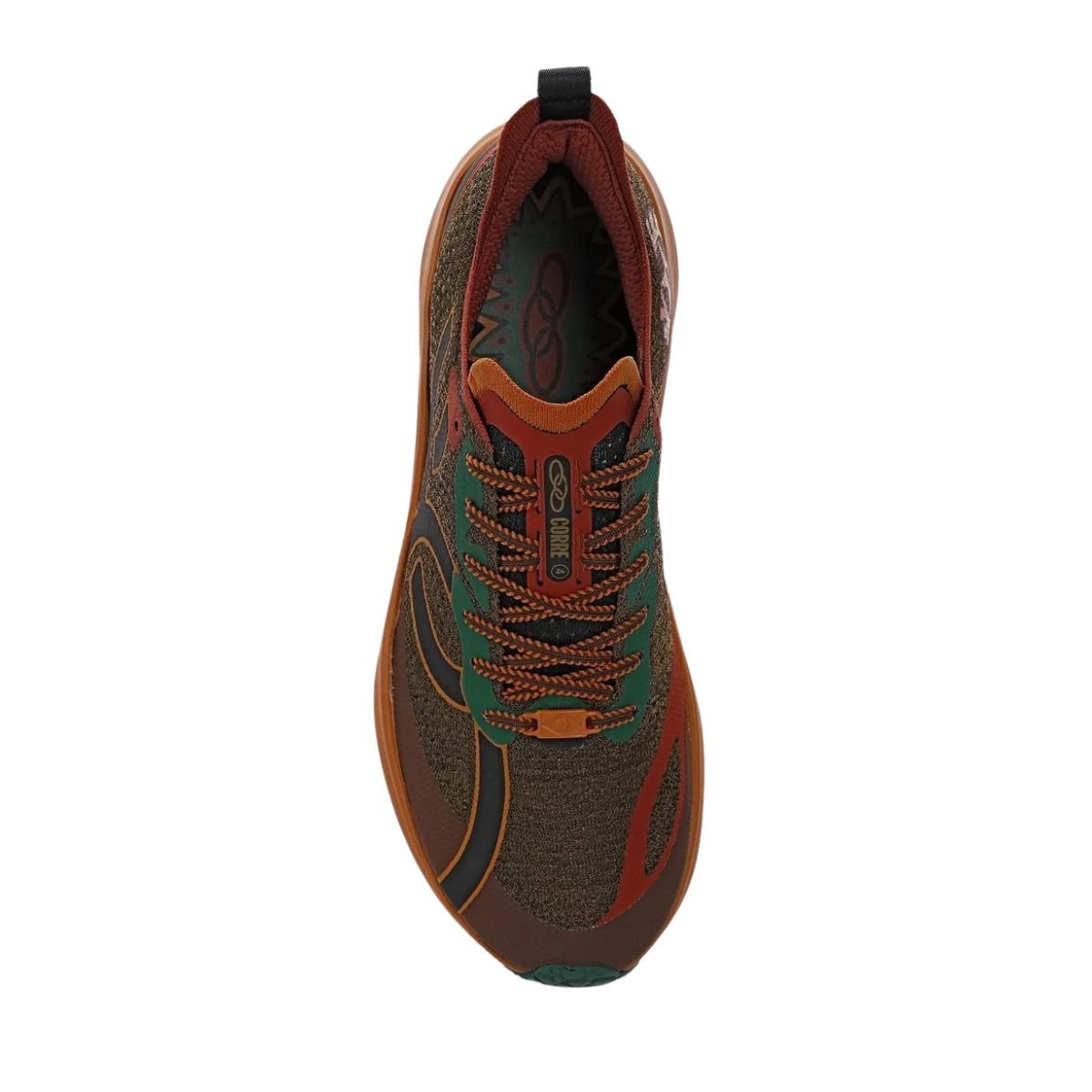 Tênis Corrida Masculino Olympikus Corre 4 Consciência Negra Marrom Multicores 3